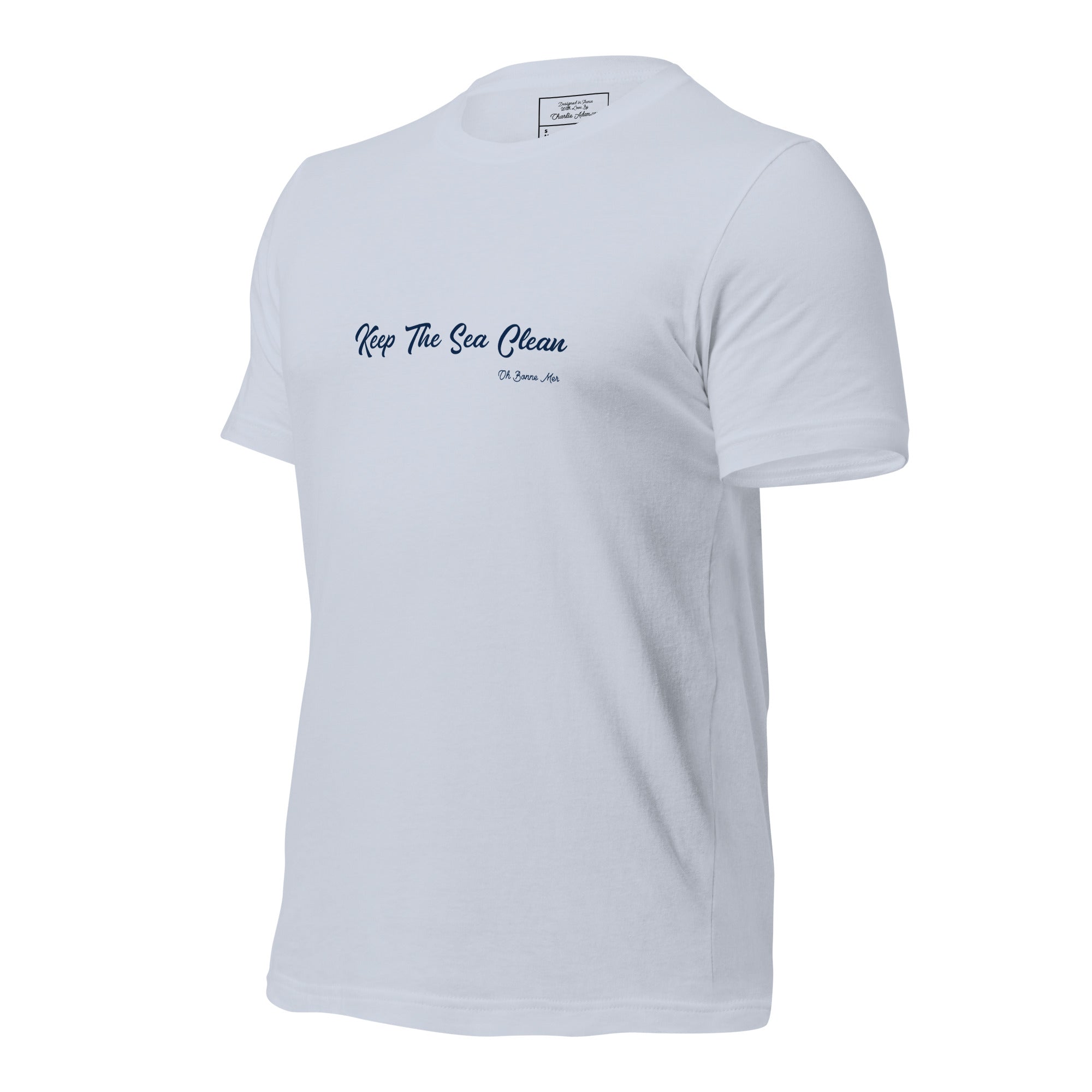 T-shirt en coton unisexe Keep The Sea Clean sur couleurs claires