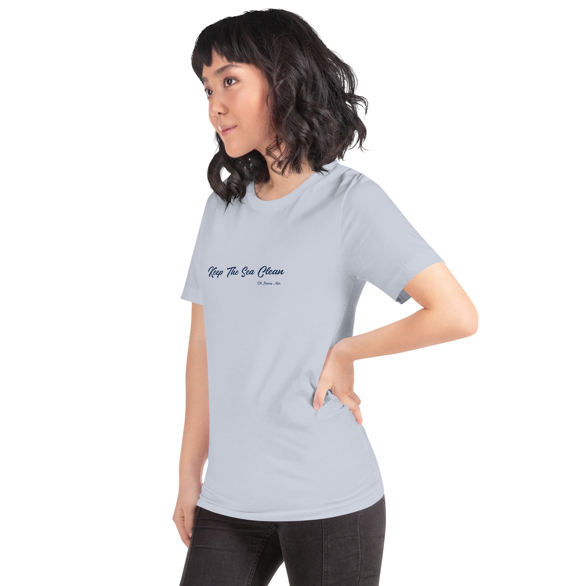 T-shirt en coton unisexe Keep The Sea Clean sur couleurs claires