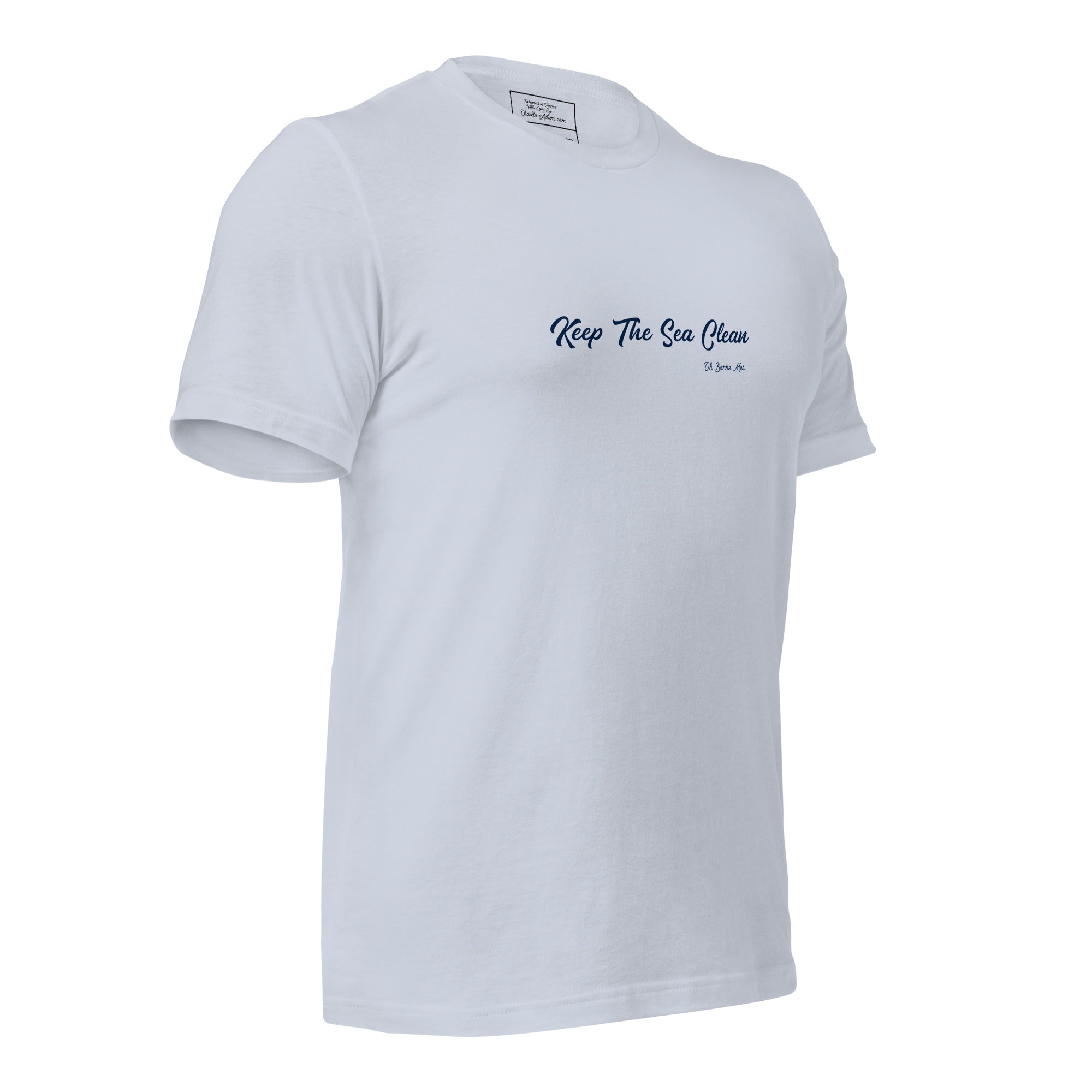 Unisex cotton t-shirt Keep The Sea Clean on light colors