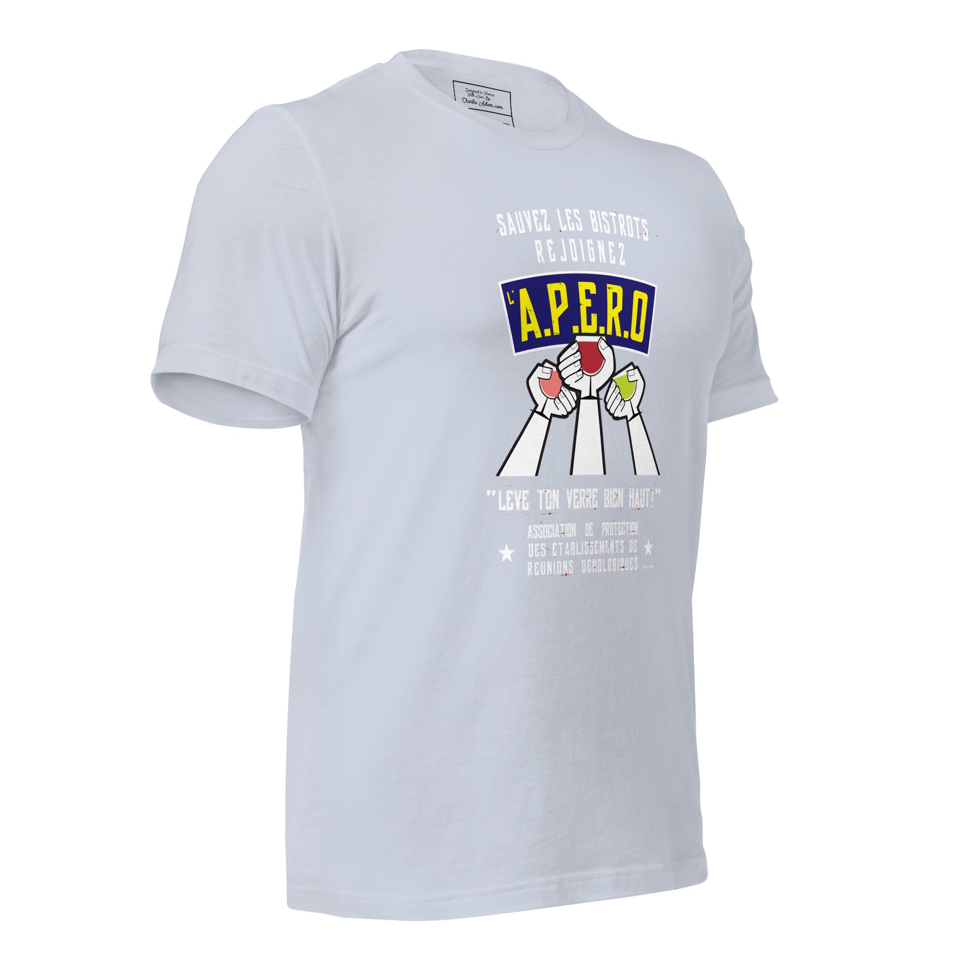 Unisex t-shirt Sauvez les Bistrots, rejoignez l'Apéro on light colors