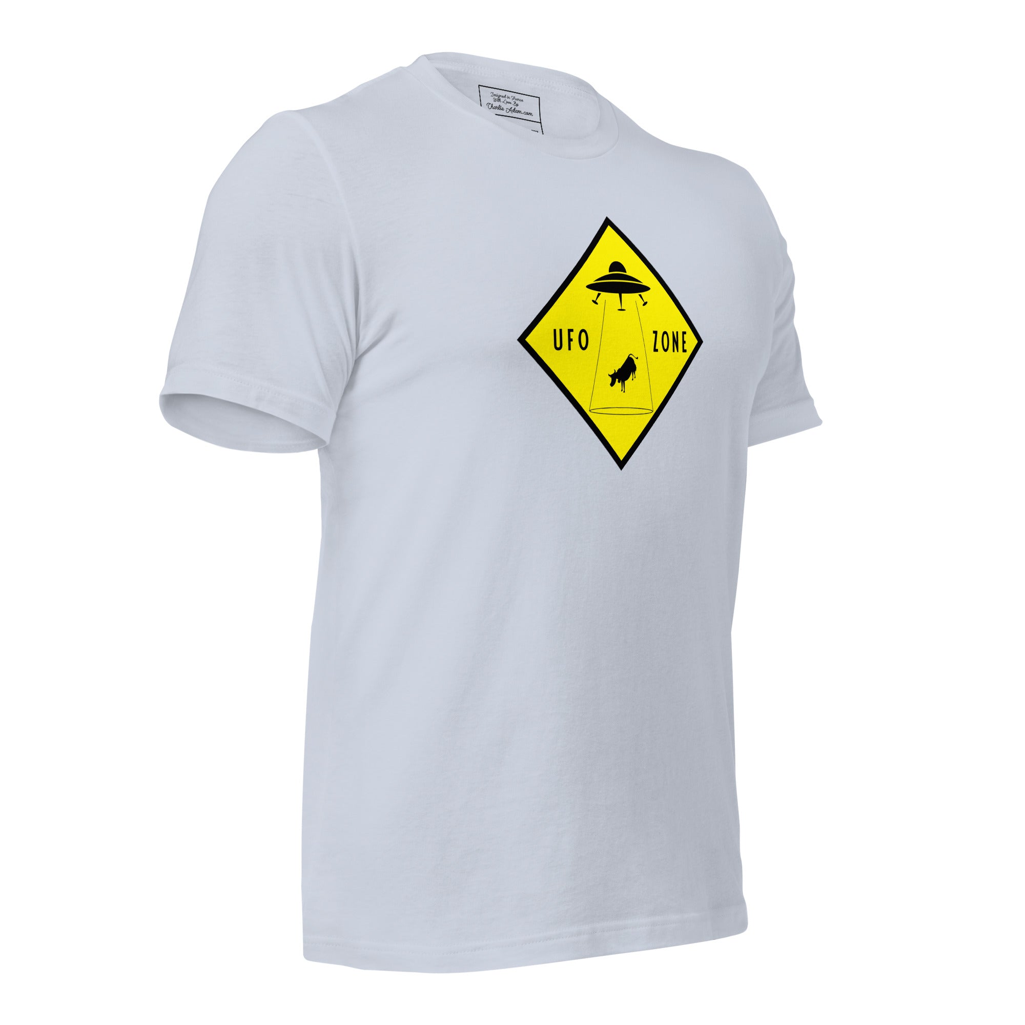 Unisex cotton t-shirt UFO Zone on light colors