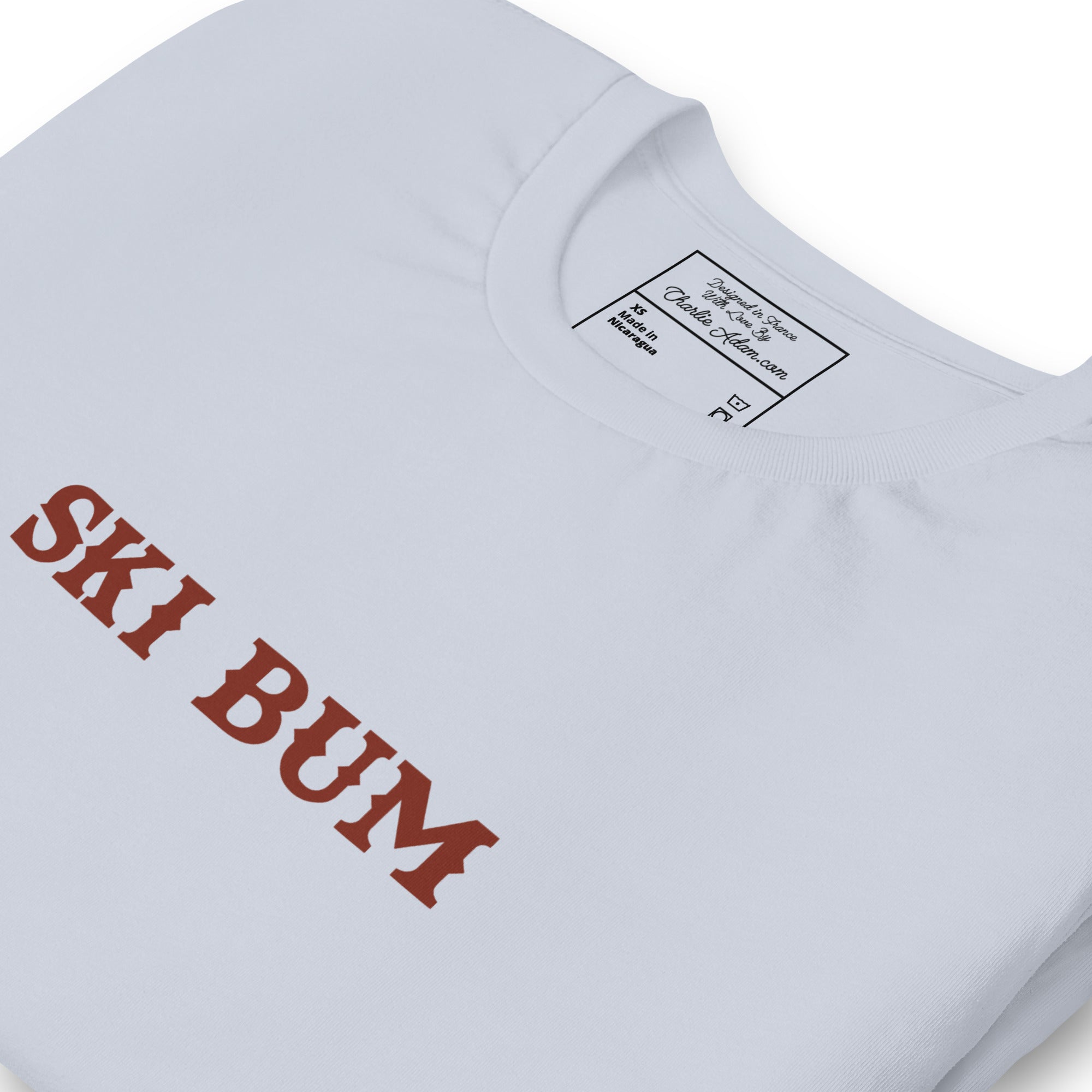 Unisex t-shirt Ski Bum on light colors