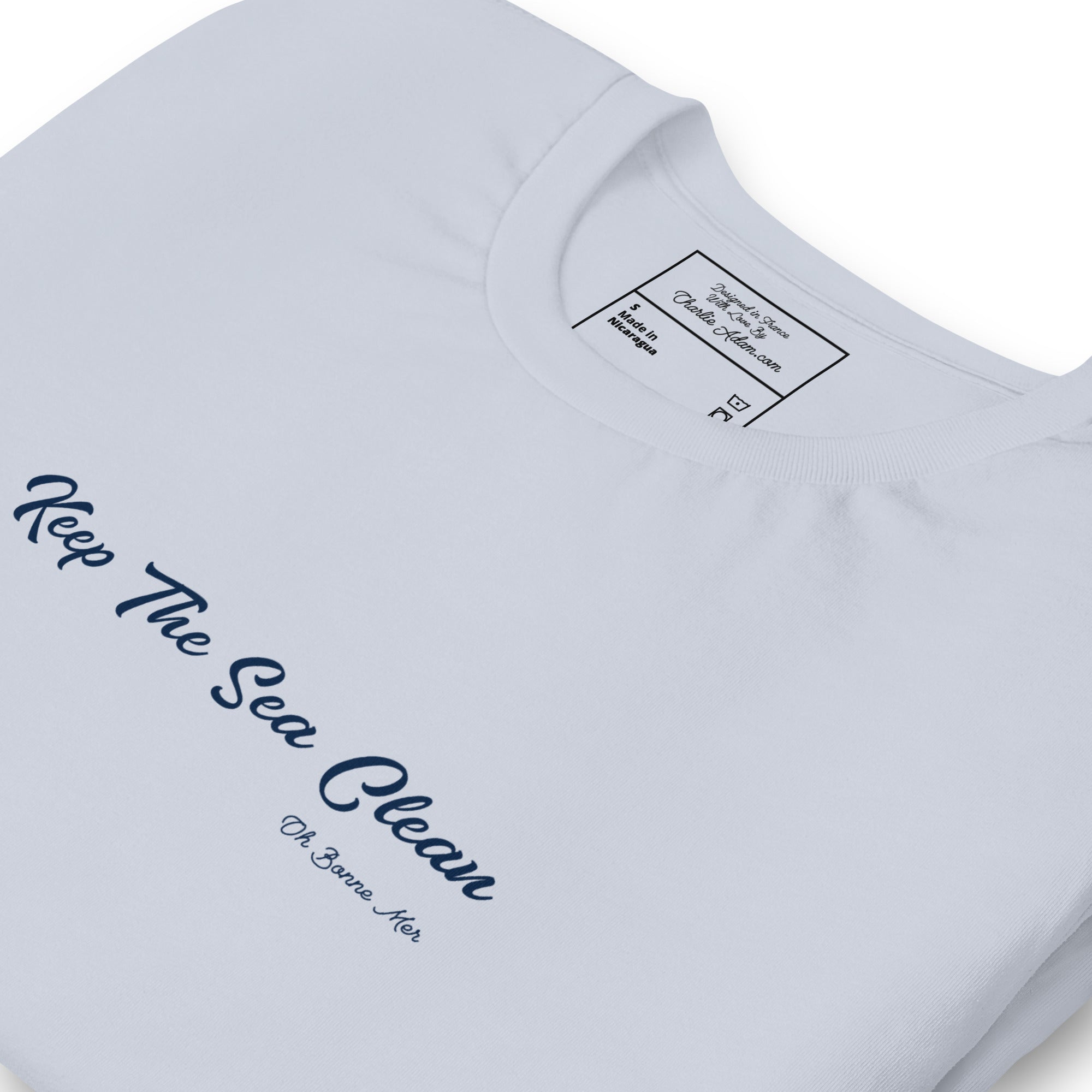 T-shirt en coton unisexe Keep The Sea Clean sur couleurs claires