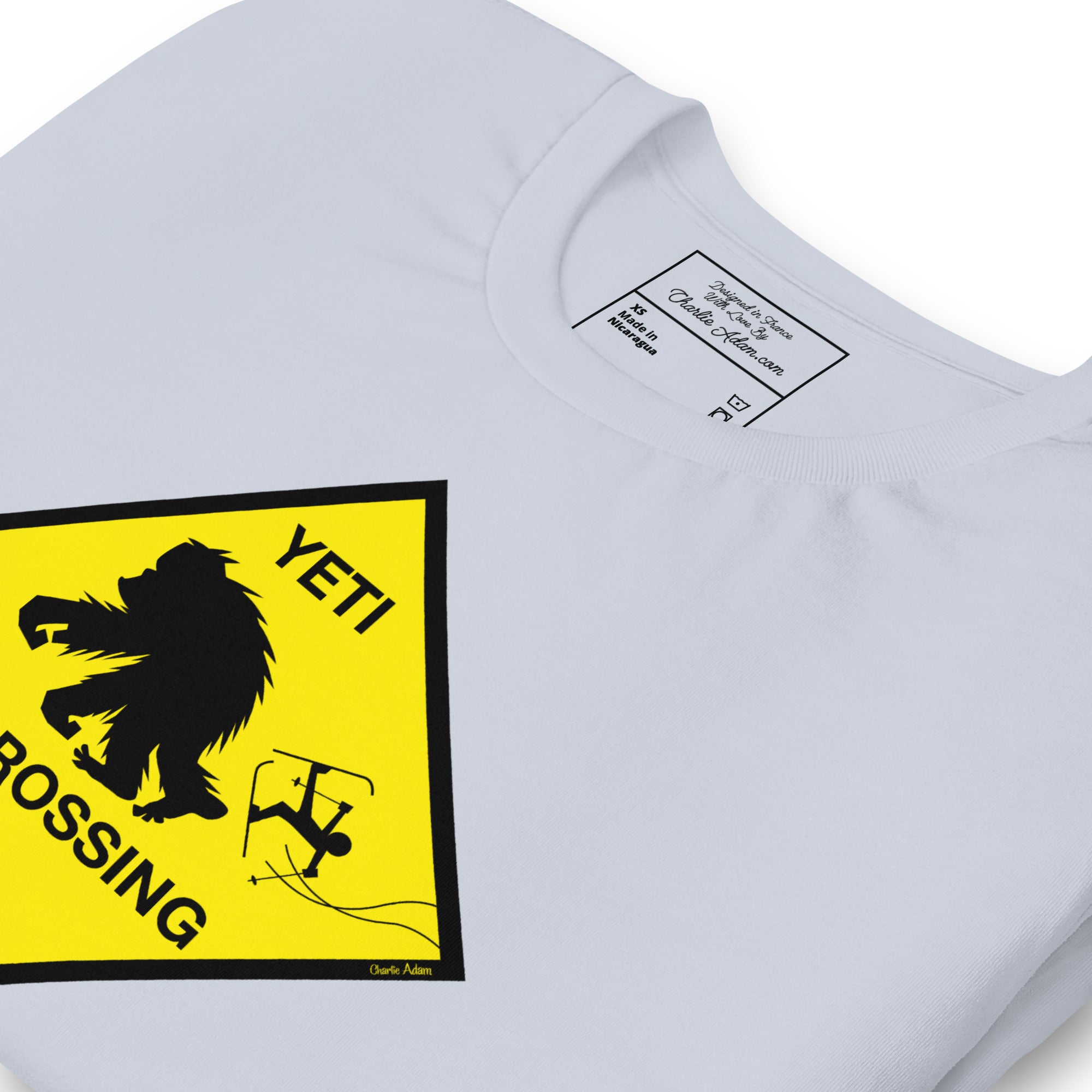 T-shirt en coton unisexe Yeti Crossing