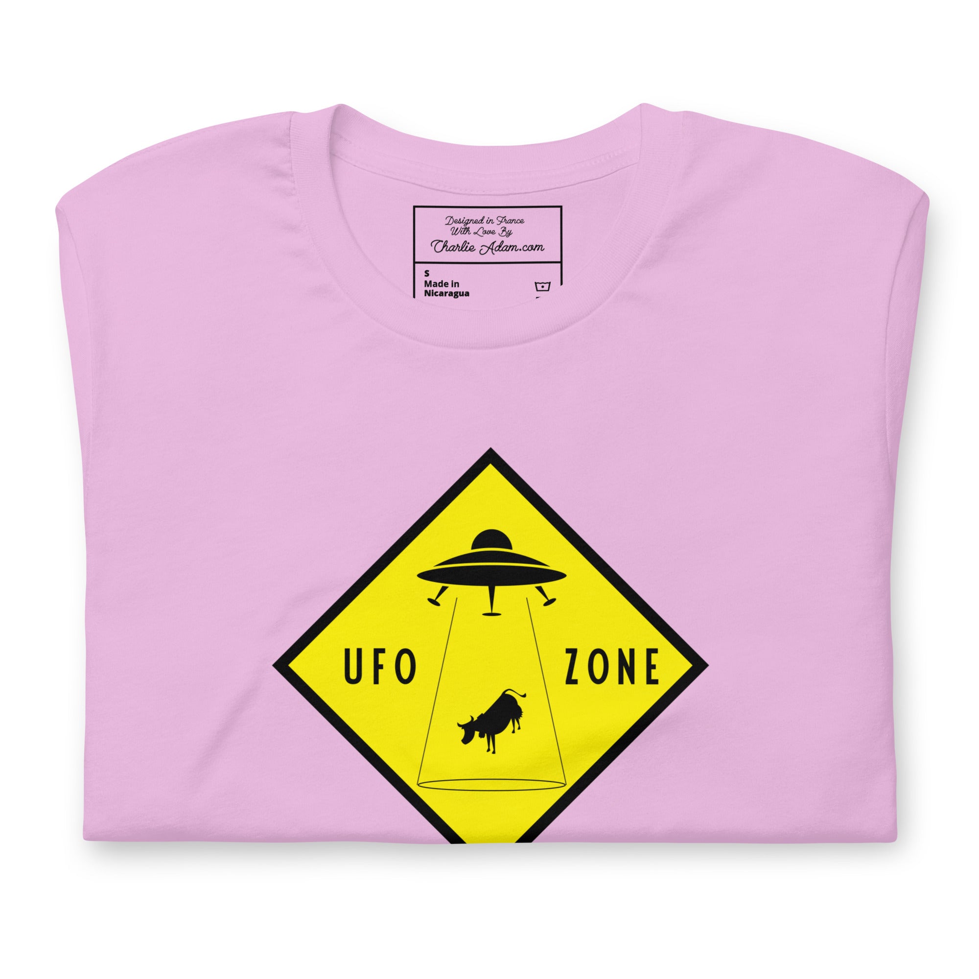 T-shirt en coton unisexe UFO Zone sur couleurs claires