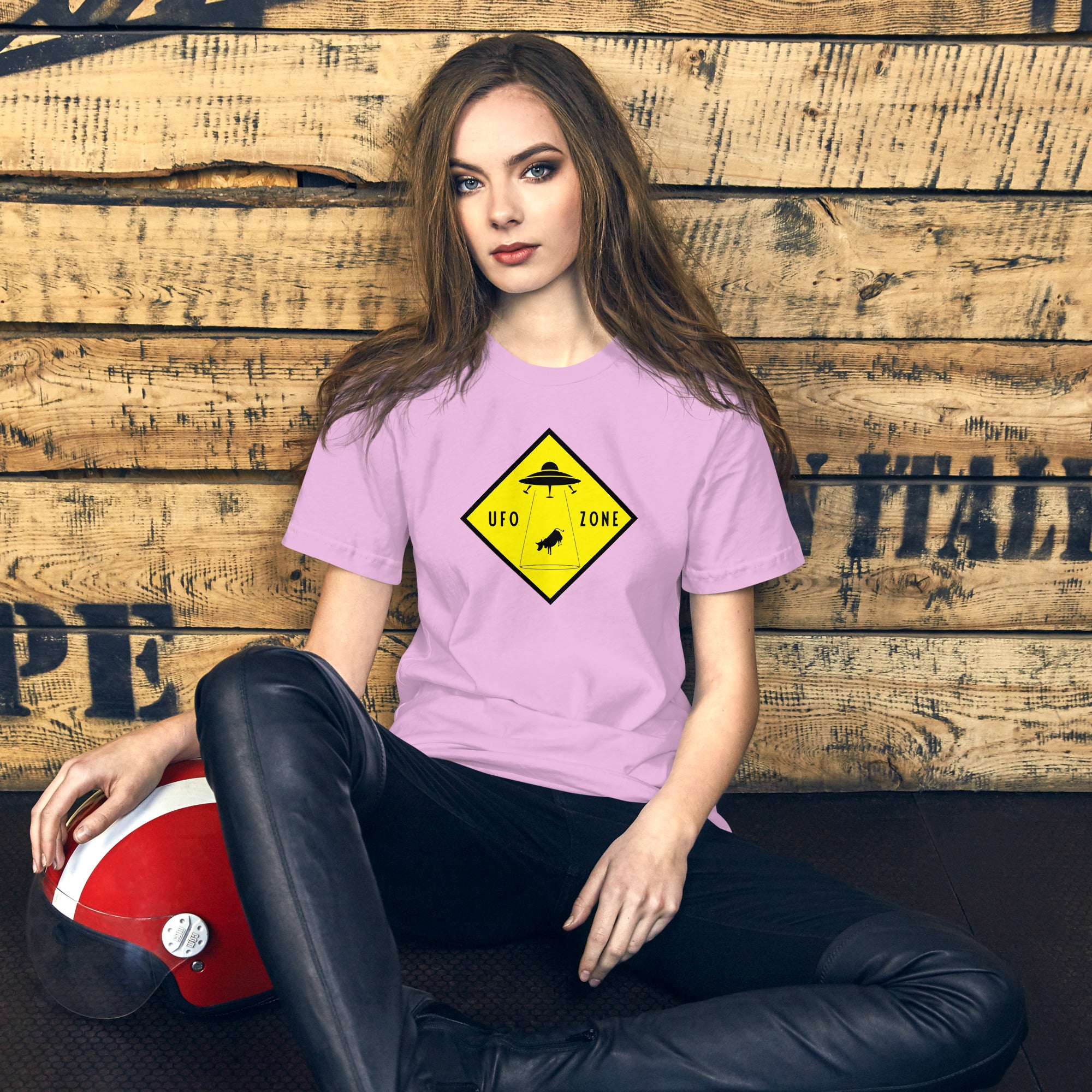 T-shirt en coton unisexe UFO Zone sur couleurs claires