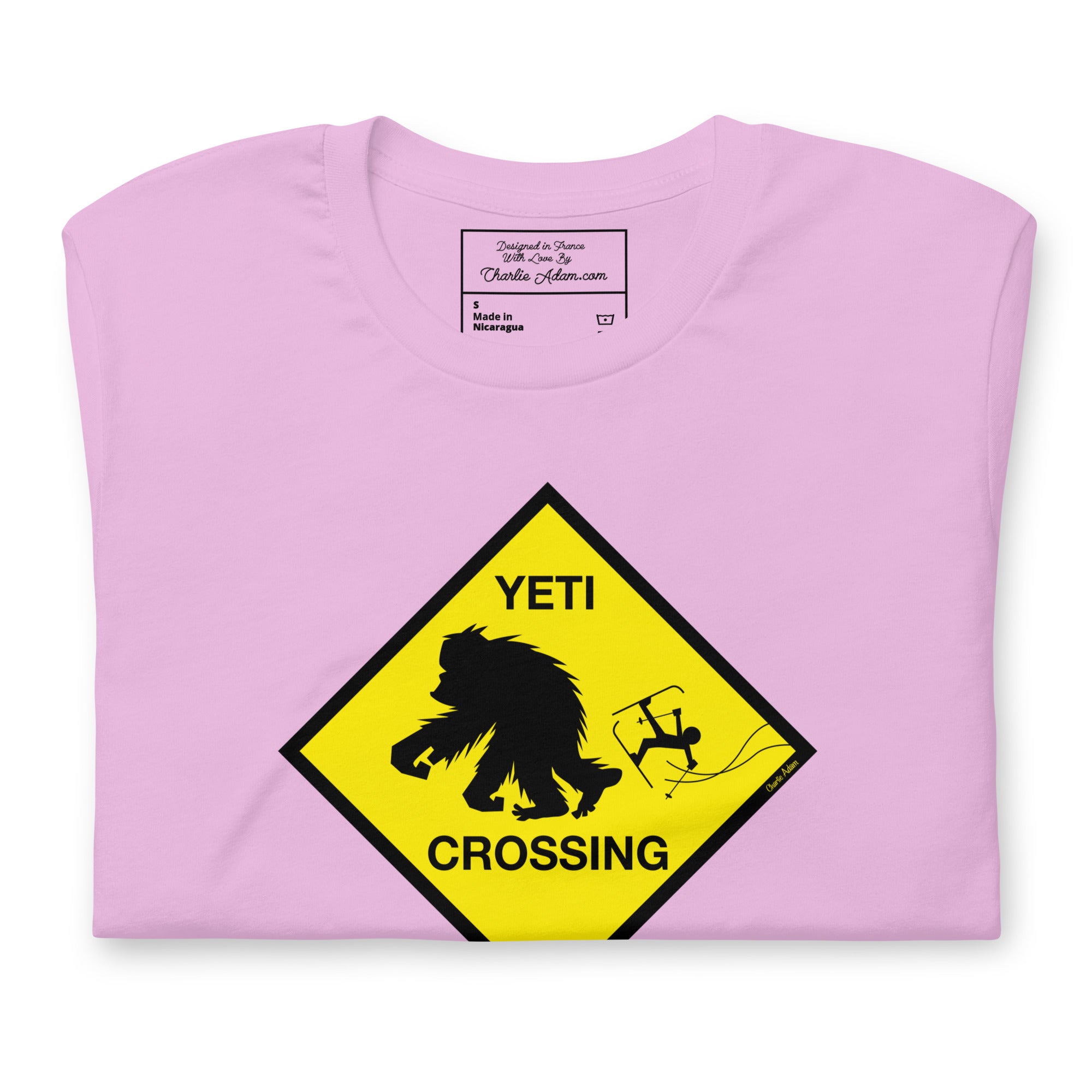 T-shirt en coton unisexe Yeti Crossing