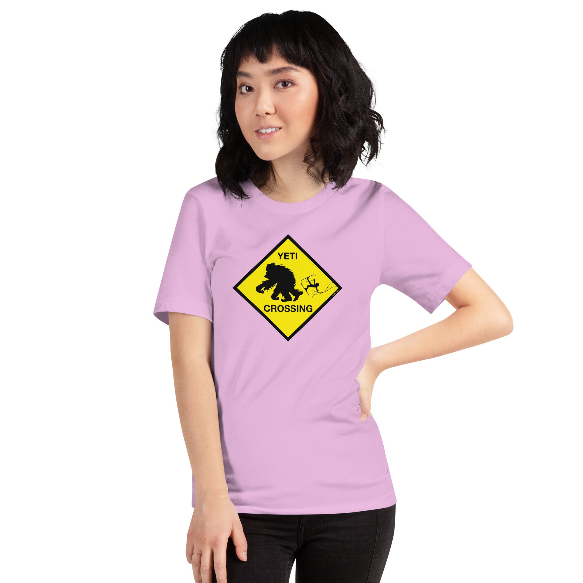 T-shirt en coton unisexe Yeti Crossing