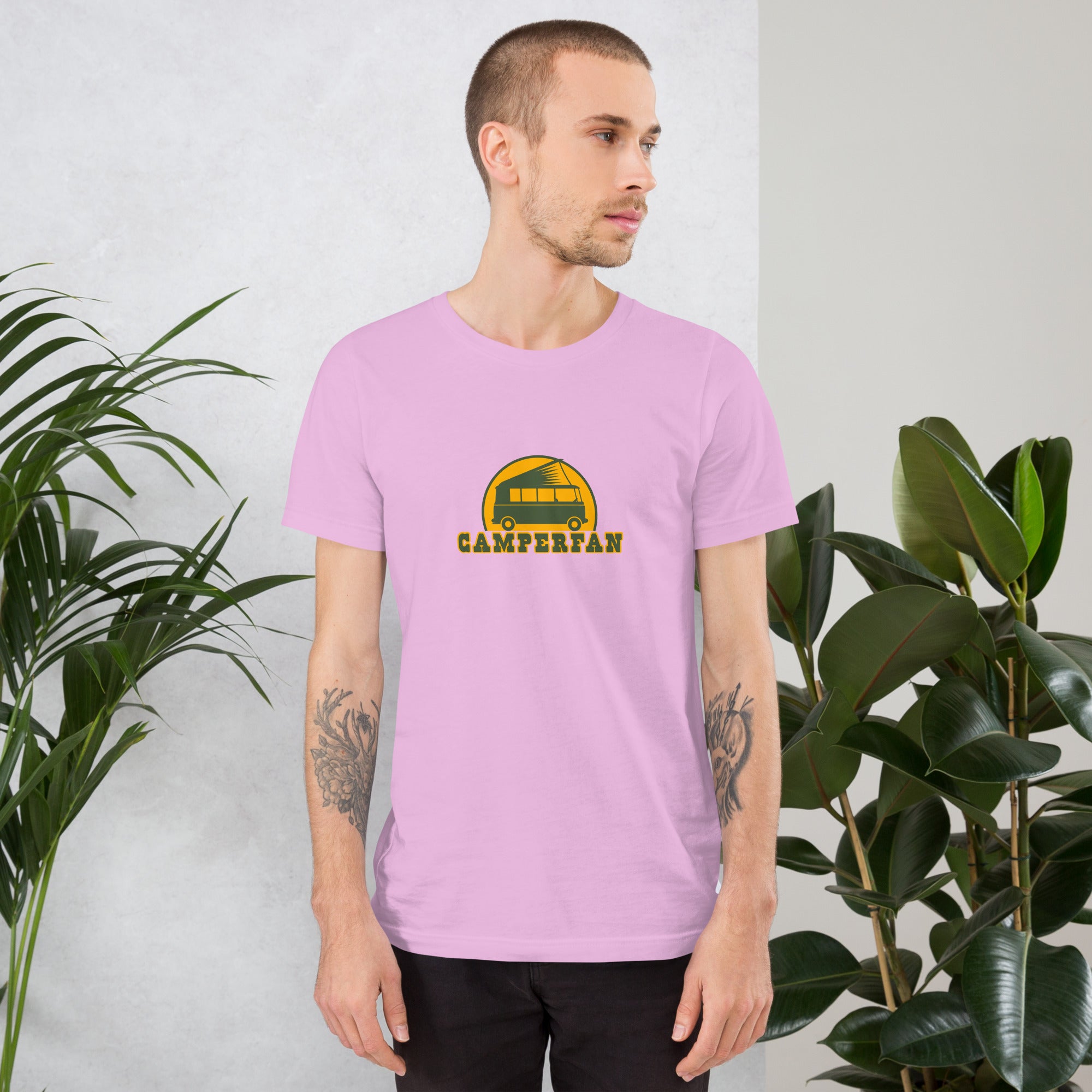 Unisex cotton t-shirt Camperfan on light colors