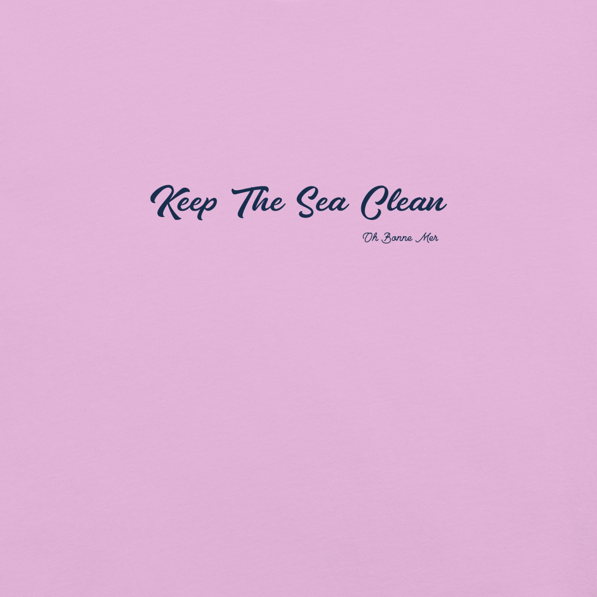 T-shirt en coton unisexe Keep The Sea Clean Navy sur couleurs vives