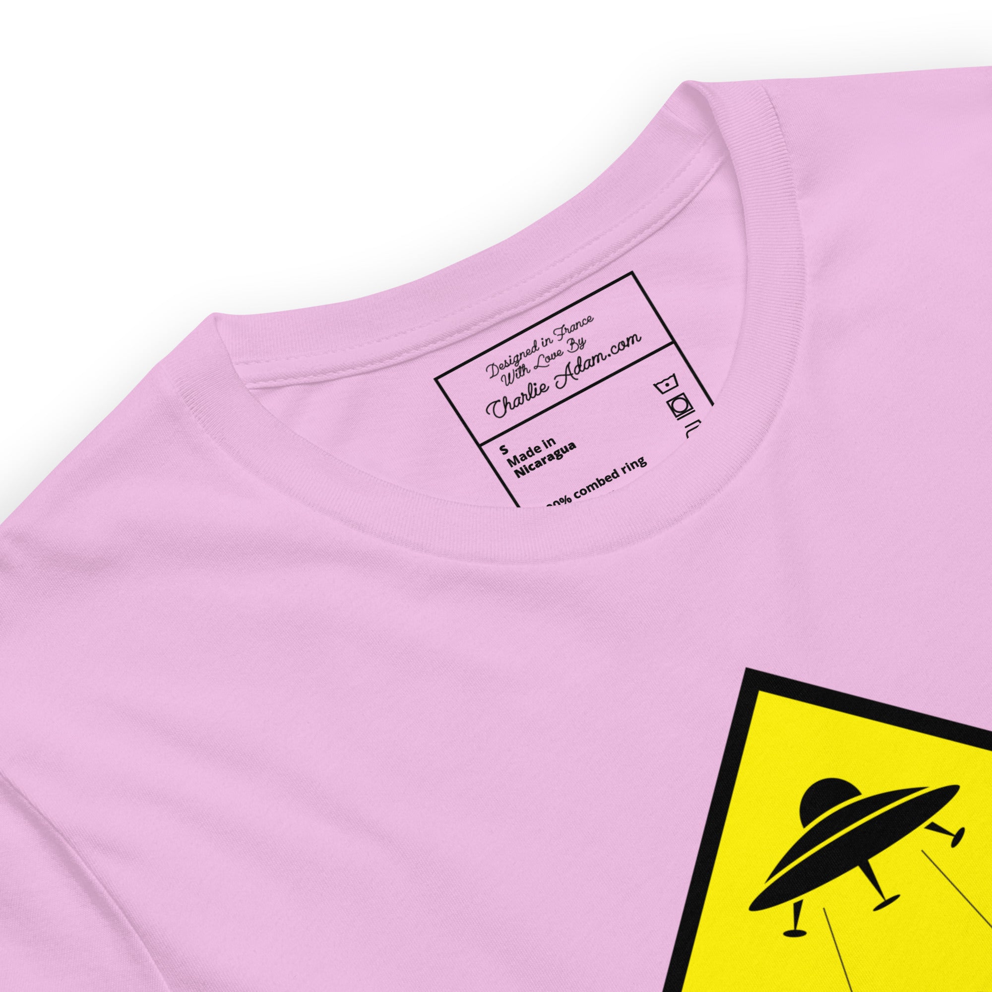 Unisex cotton t-shirt UFO Zone on light colors