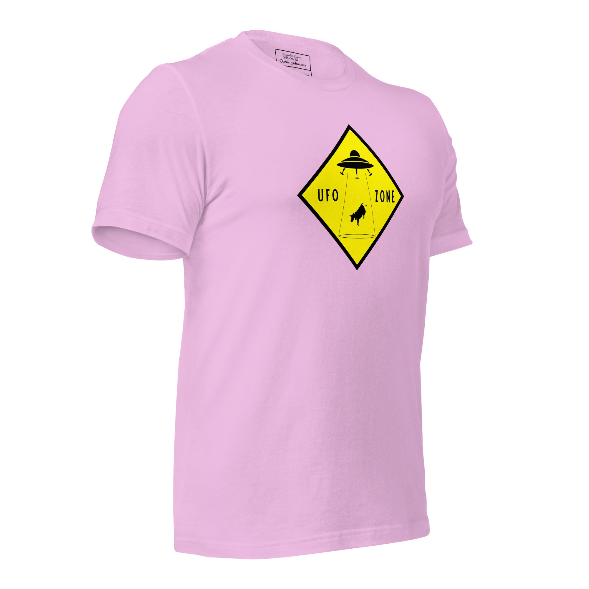 T-shirt en coton unisexe UFO Zone sur couleurs claires