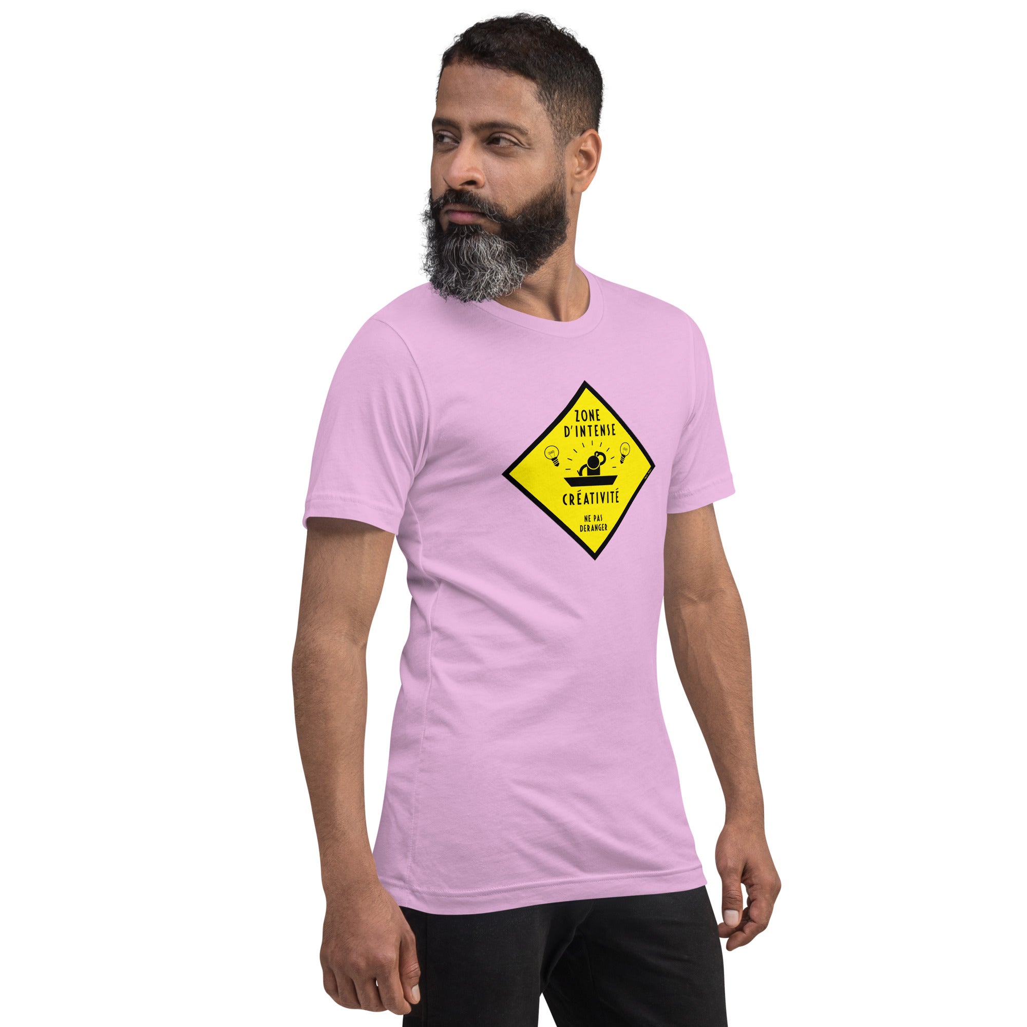 T-shirt en coton unisexe Zone d'intense créativité, Ne pas déranger sur couleurs claires