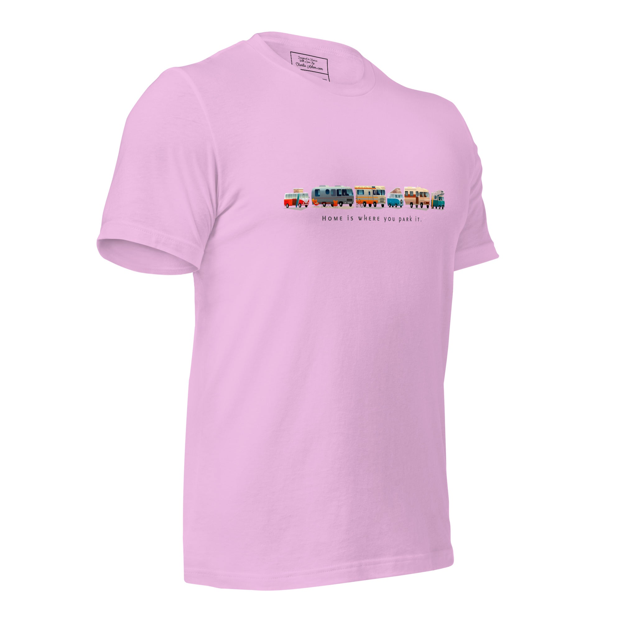 T-shirt en coton unisexe Vintage Campers: Home is where you park it sur couleurs claires