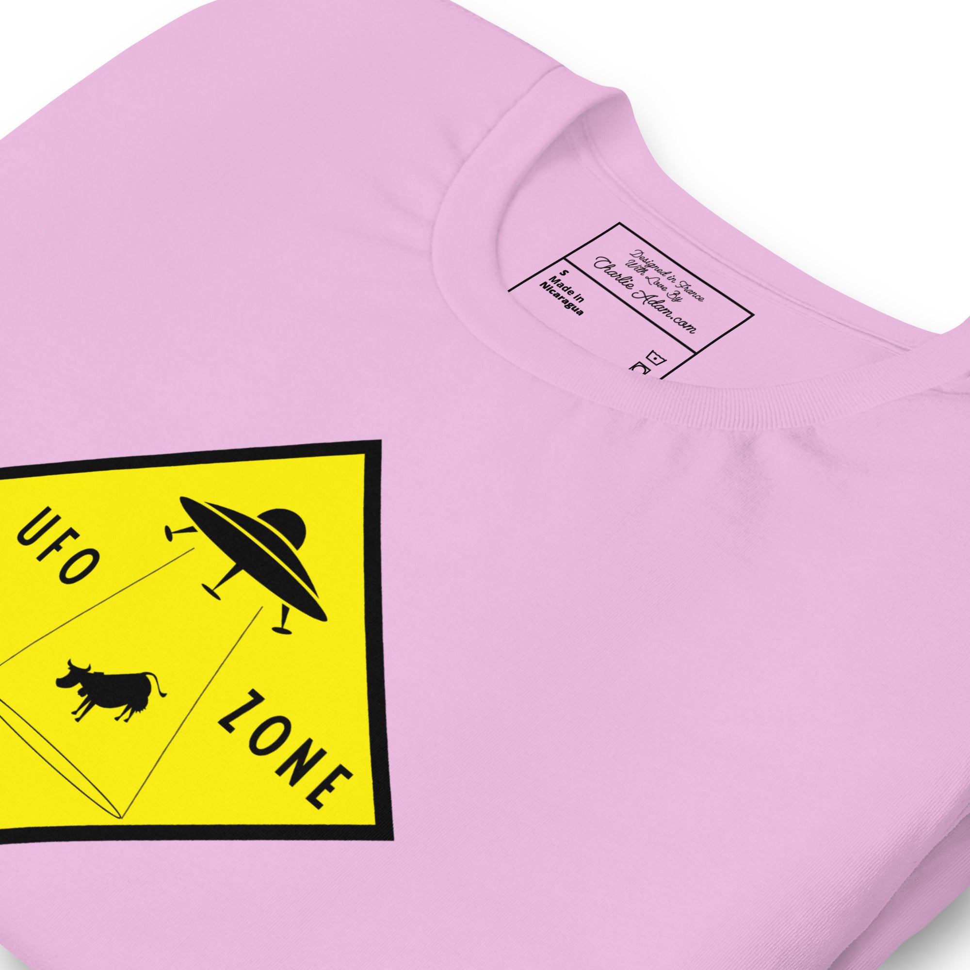 T-shirt en coton unisexe UFO Zone sur couleurs claires