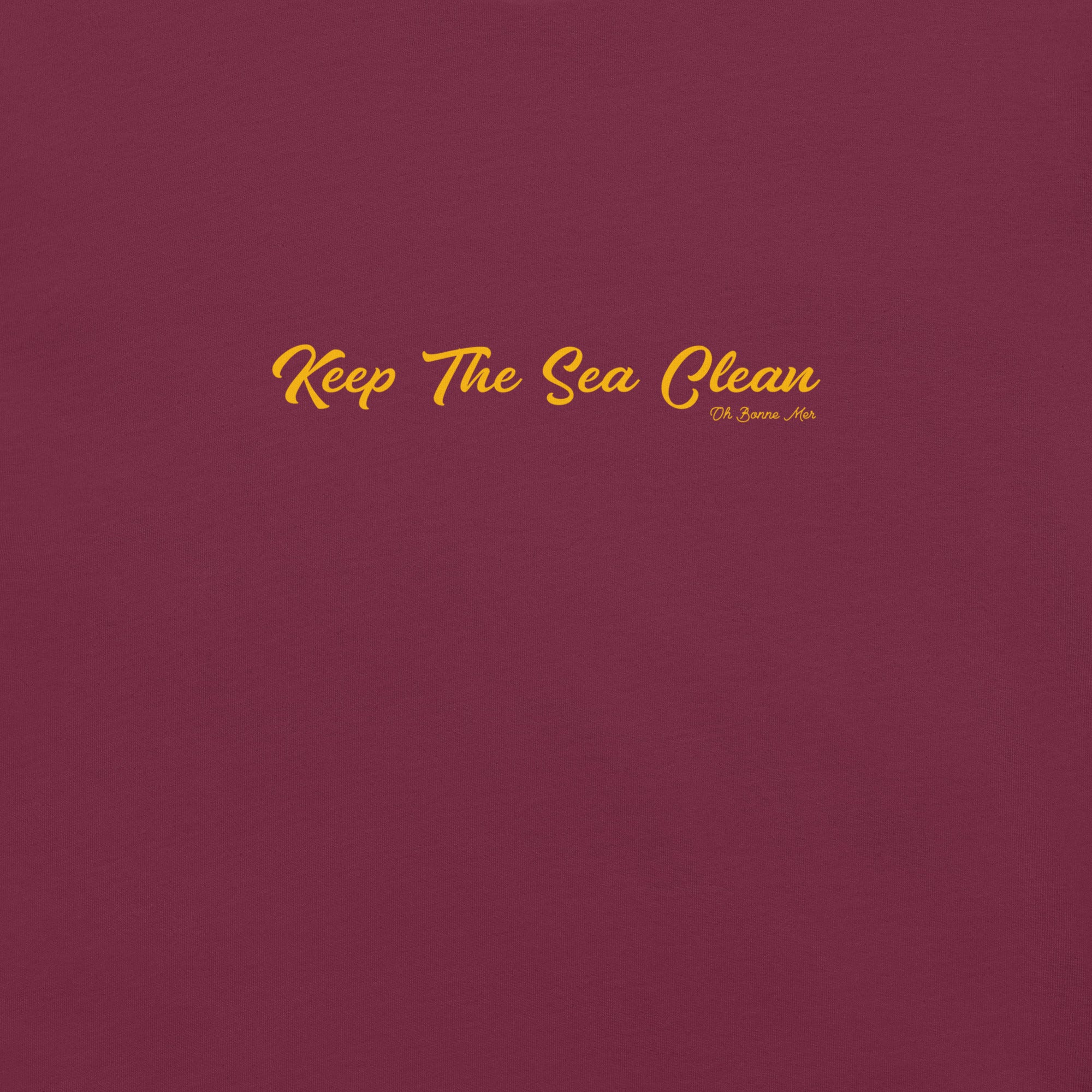 T-shirt en coton unisexe Keep The Sea Clean Gold sur couleurs foncées