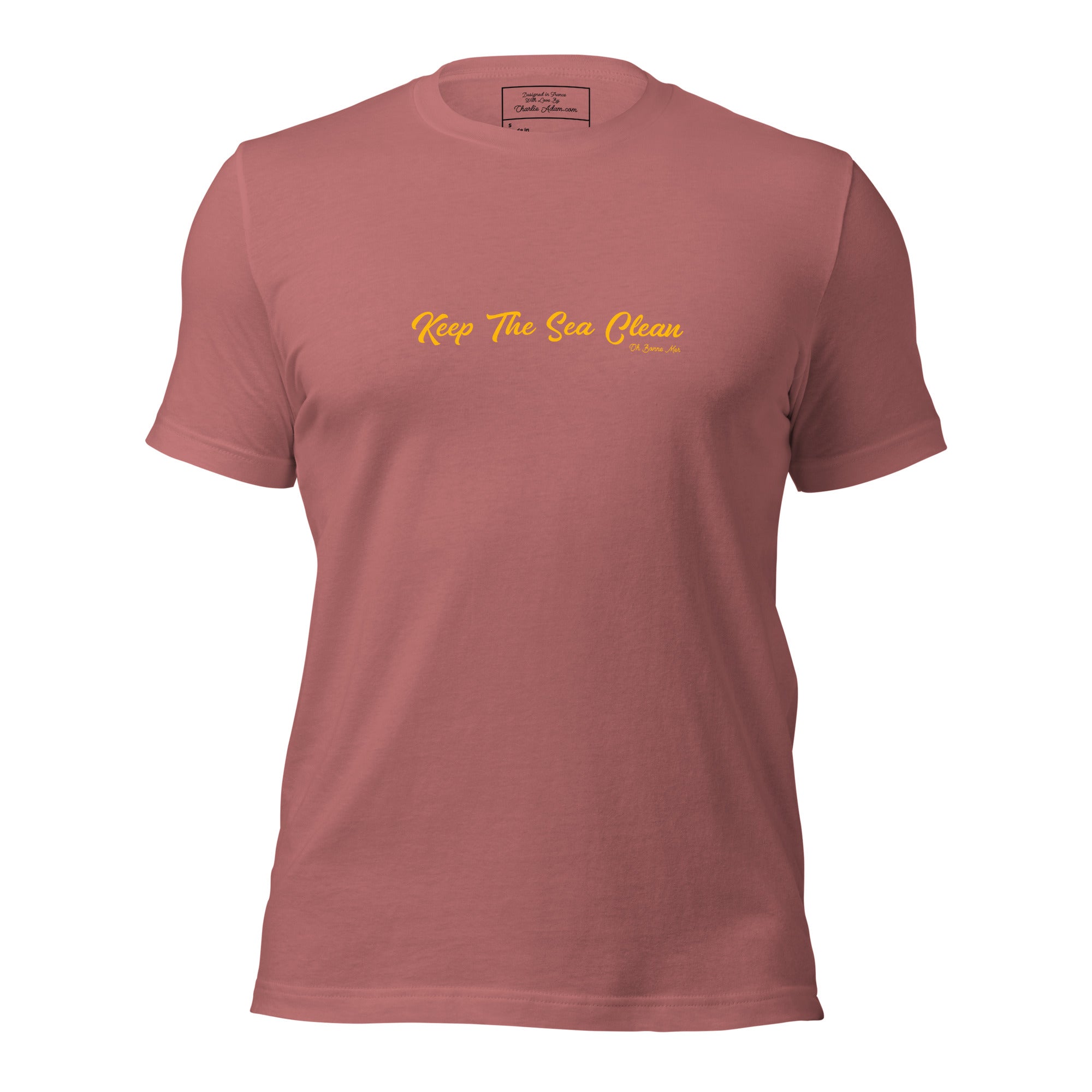 T-shirt en coton unisexe Keep The Sea Clean sur couleurs vives