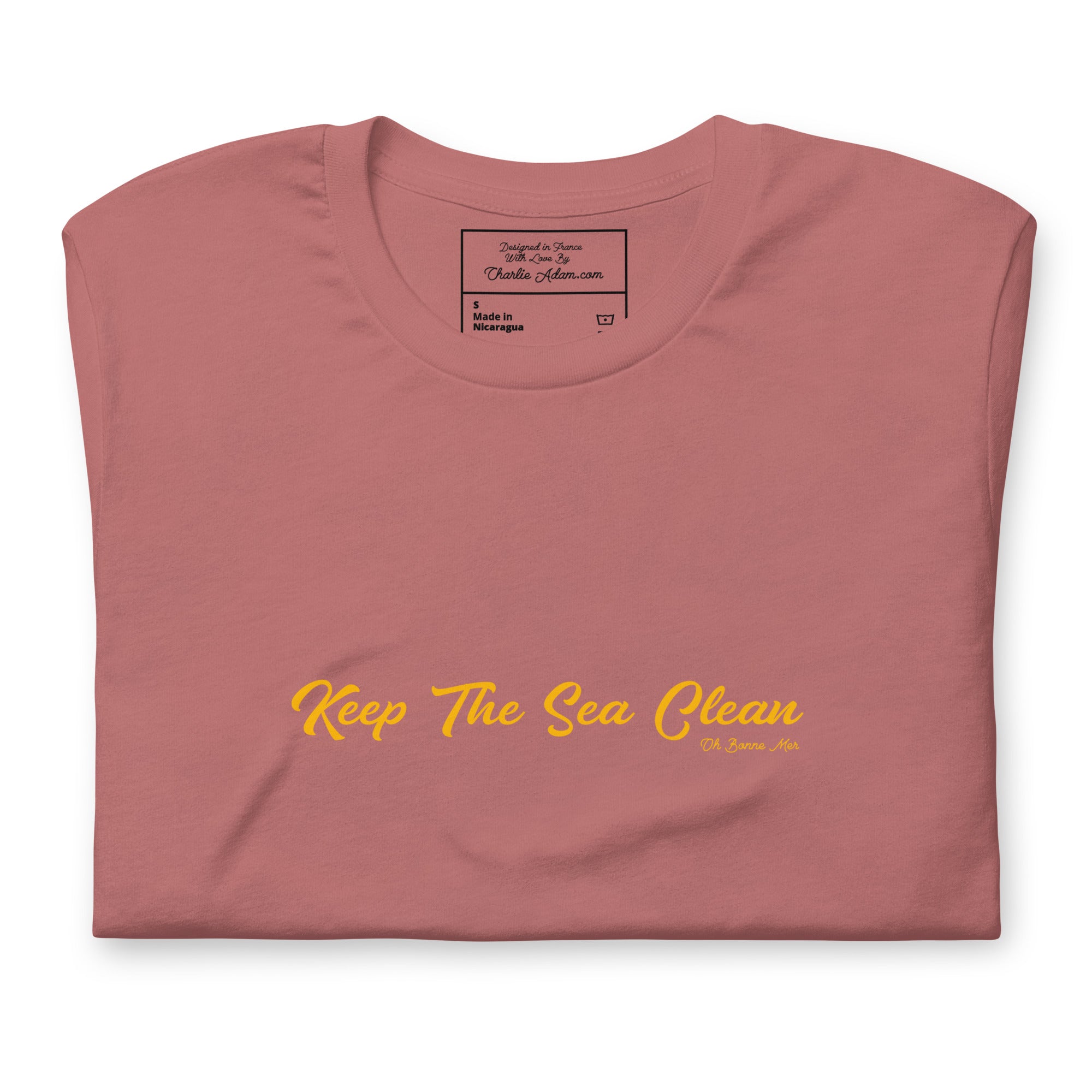 T-shirt en coton unisexe Keep The Sea Clean sur couleurs vives