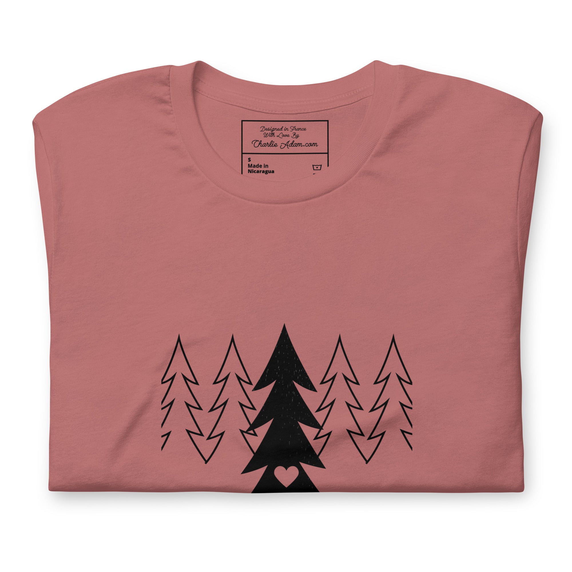 T-shirt en coton unisexe Tree hugging zone sur couleurs vives