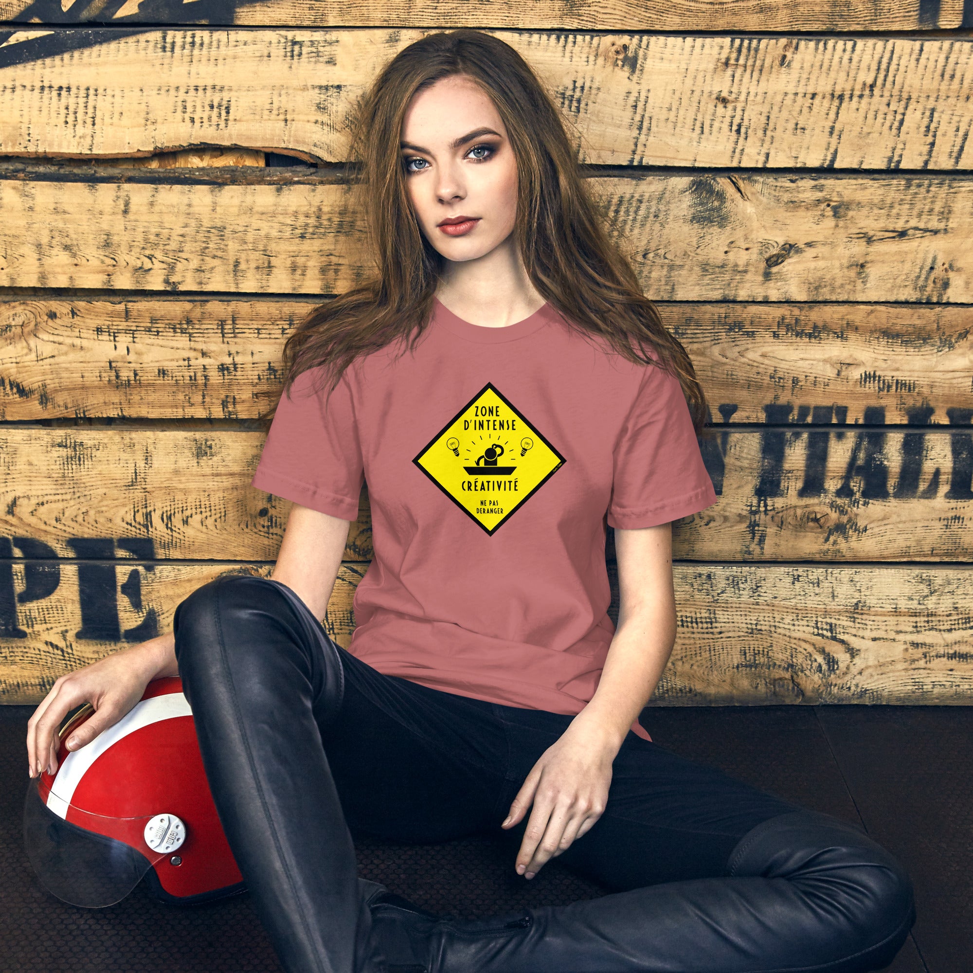 T-shirt en coton unisexe Zone d'intense créativité, Ne pas déranger sur couleurs vives