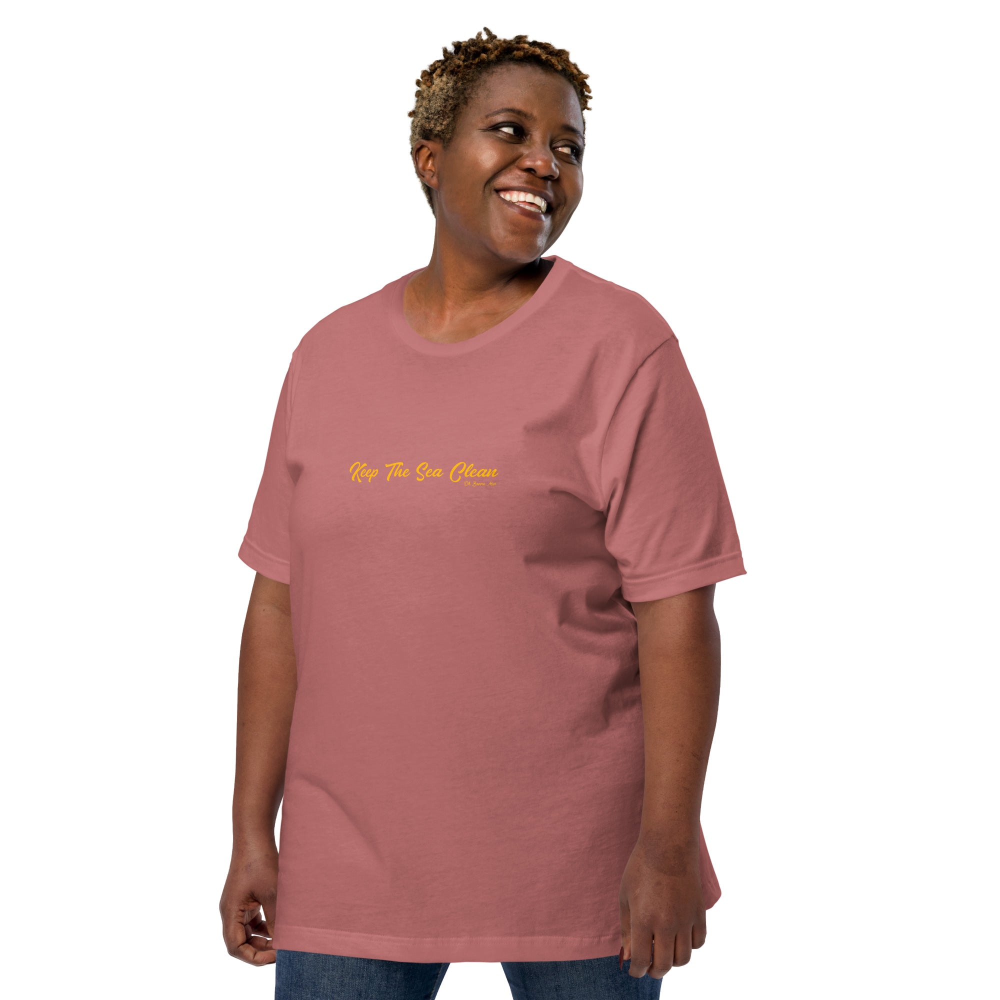 T-shirt en coton unisexe Keep The Sea Clean sur couleurs vives