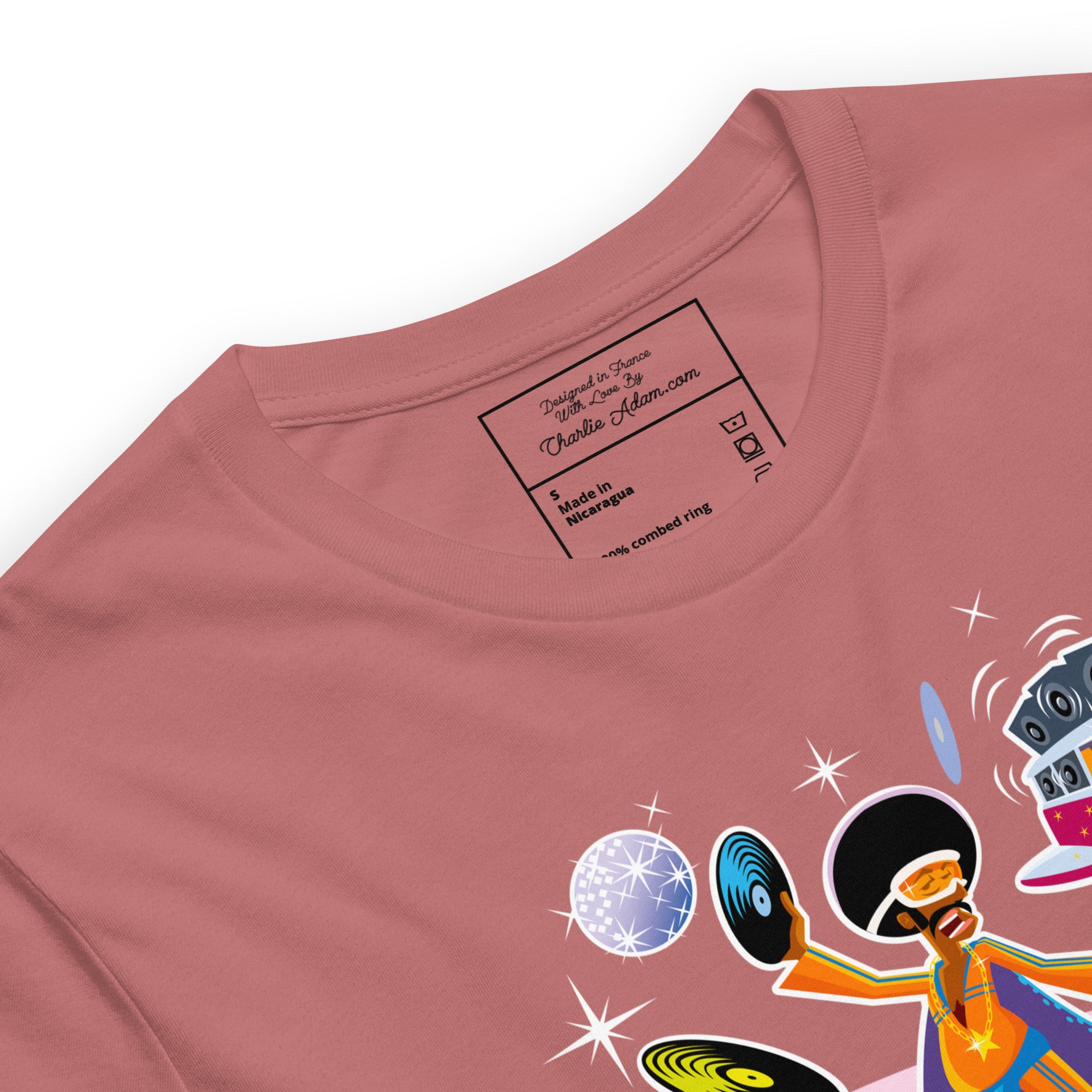 Unisex cotton t-shirt Superboogieman saves the Party on bright colors