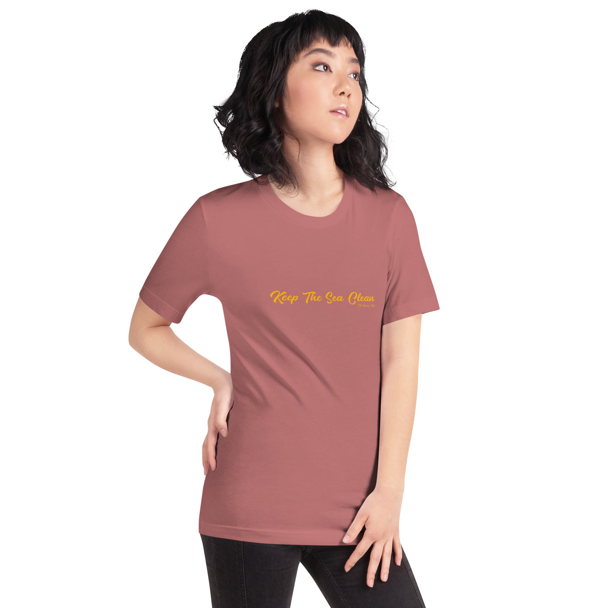 Unisex cotton t-shirt Keep The Sea Clean on bright colors