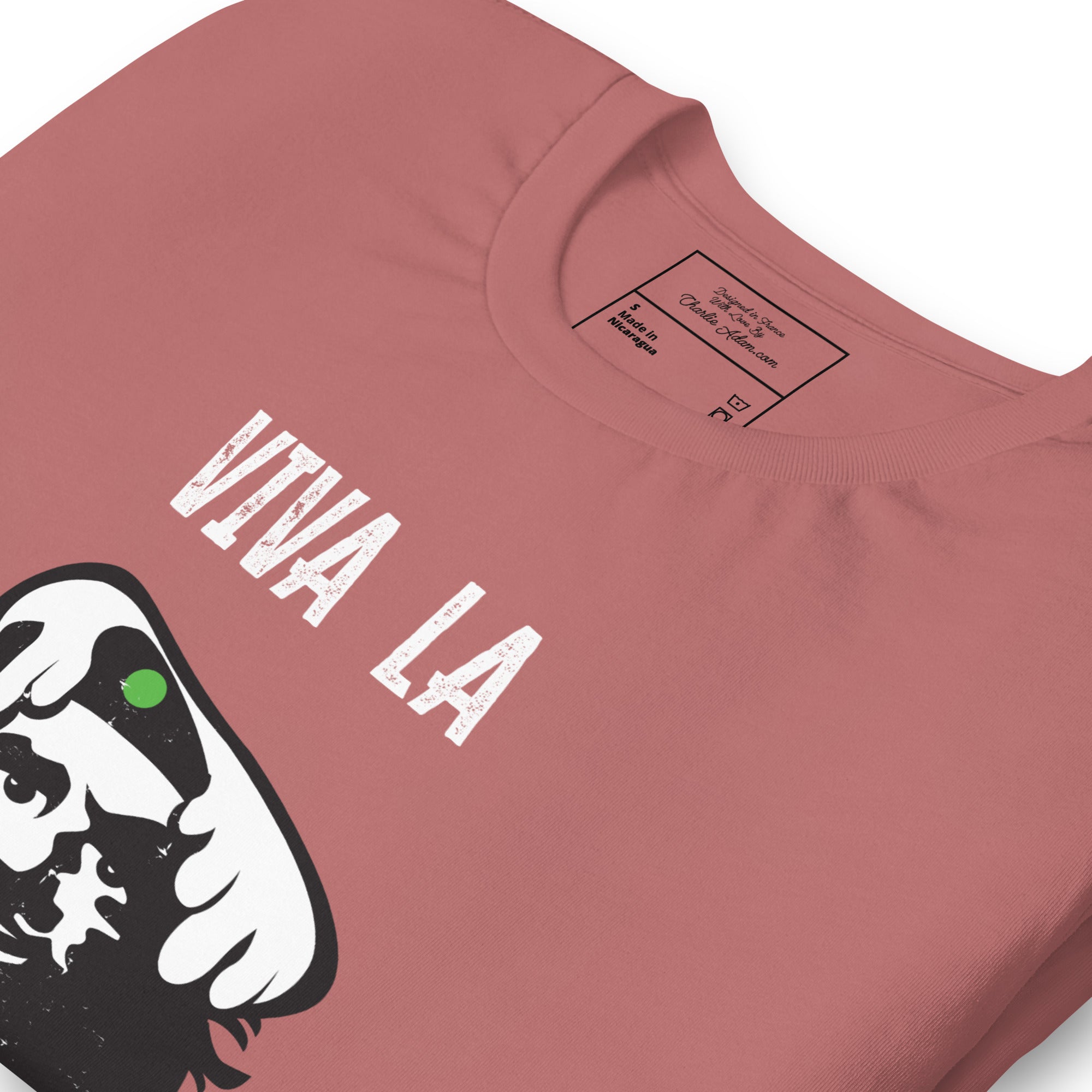 Unisex cotton t-shirt Viva la Rebolochon on bright colors