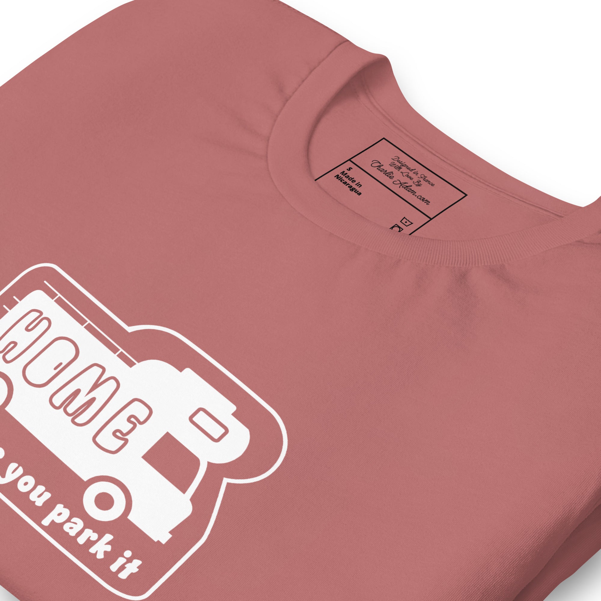 Unisex cotton t-shirt Bold Camper Van on bright colors