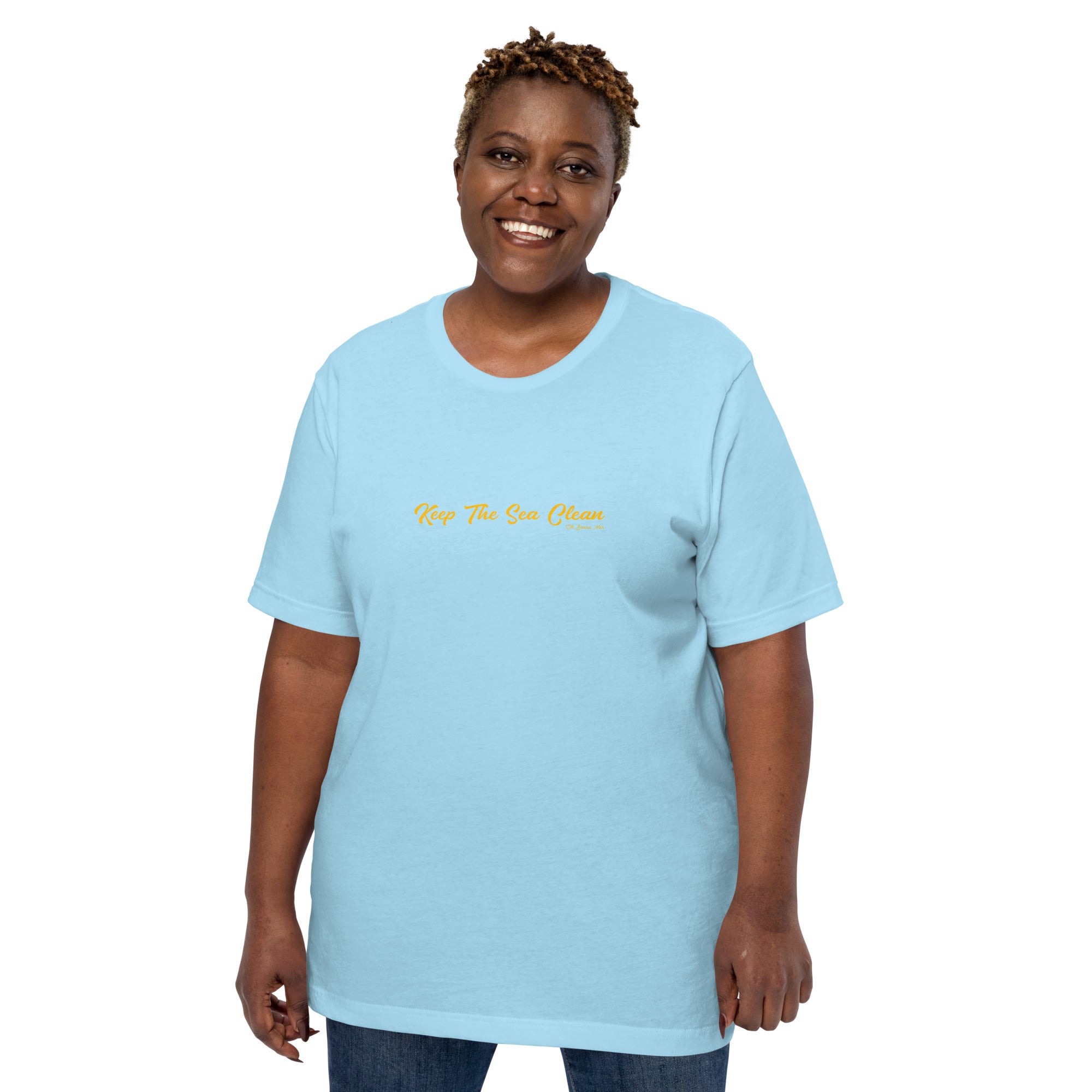 T-shirt en coton unisexe Keep The Sea Clean sur couleurs vives