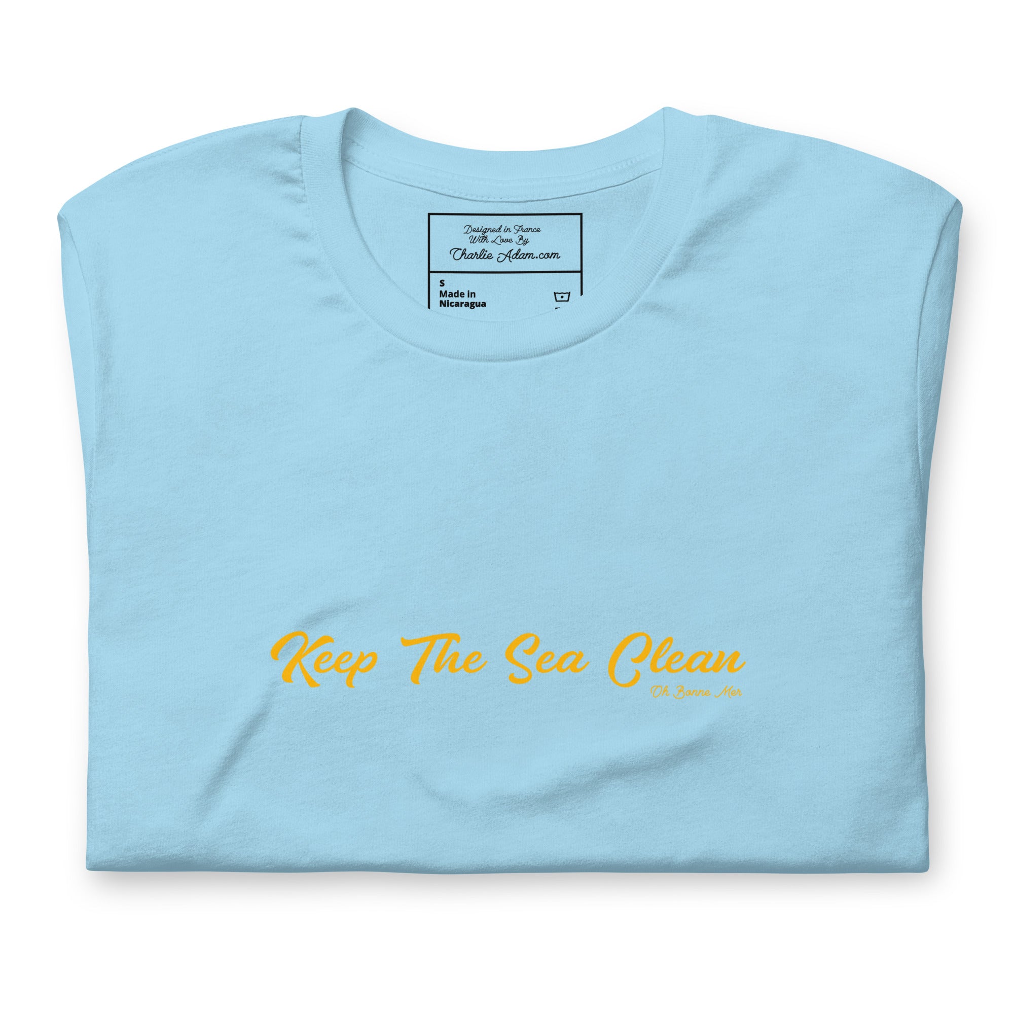 Unisex cotton t-shirt Keep The Sea Clean on bright colors