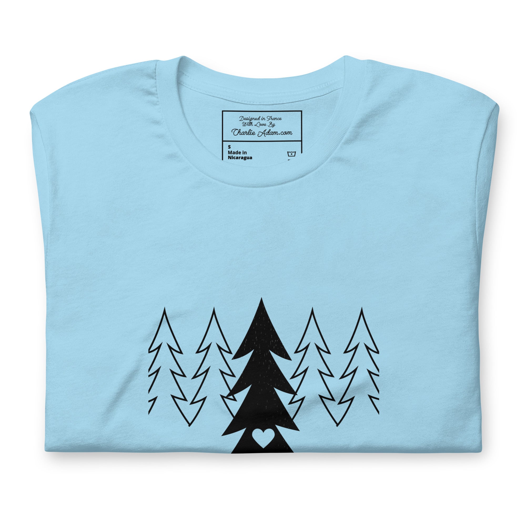 T-shirt en coton unisexe Tree hugging zone sur couleurs vives