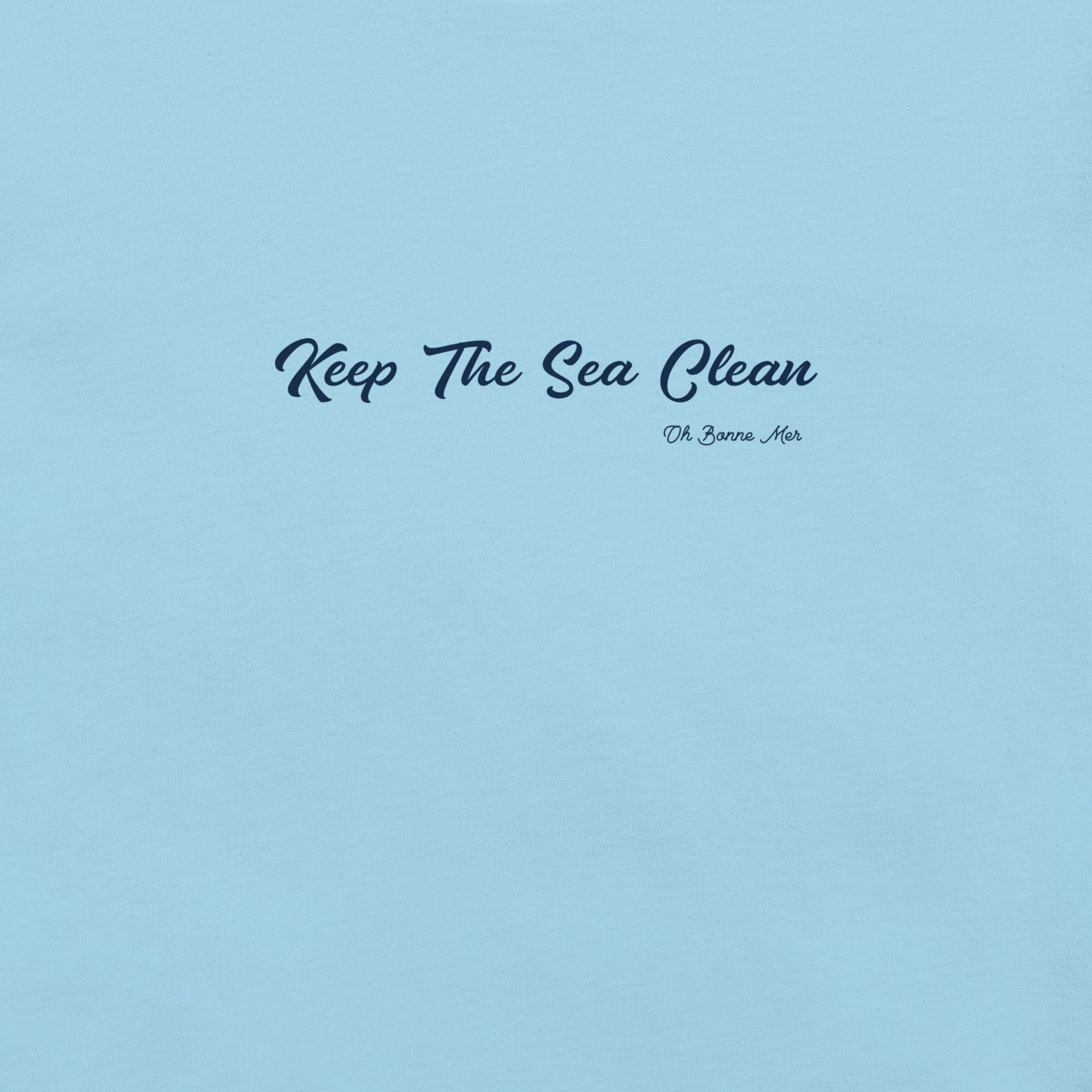 T-shirt en coton unisexe Keep The Sea Clean Navy sur couleurs vives