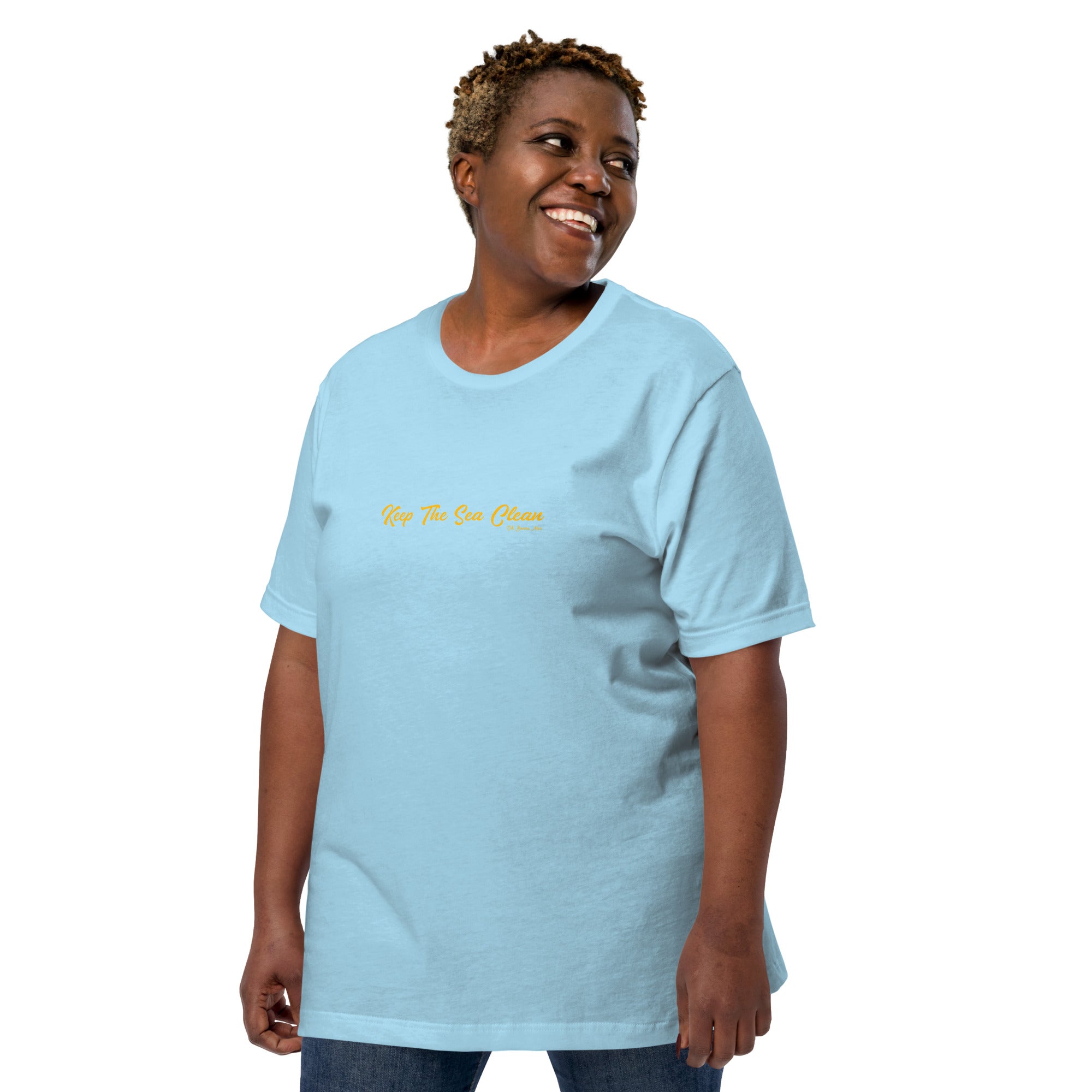 Unisex cotton t-shirt Keep The Sea Clean on bright colors