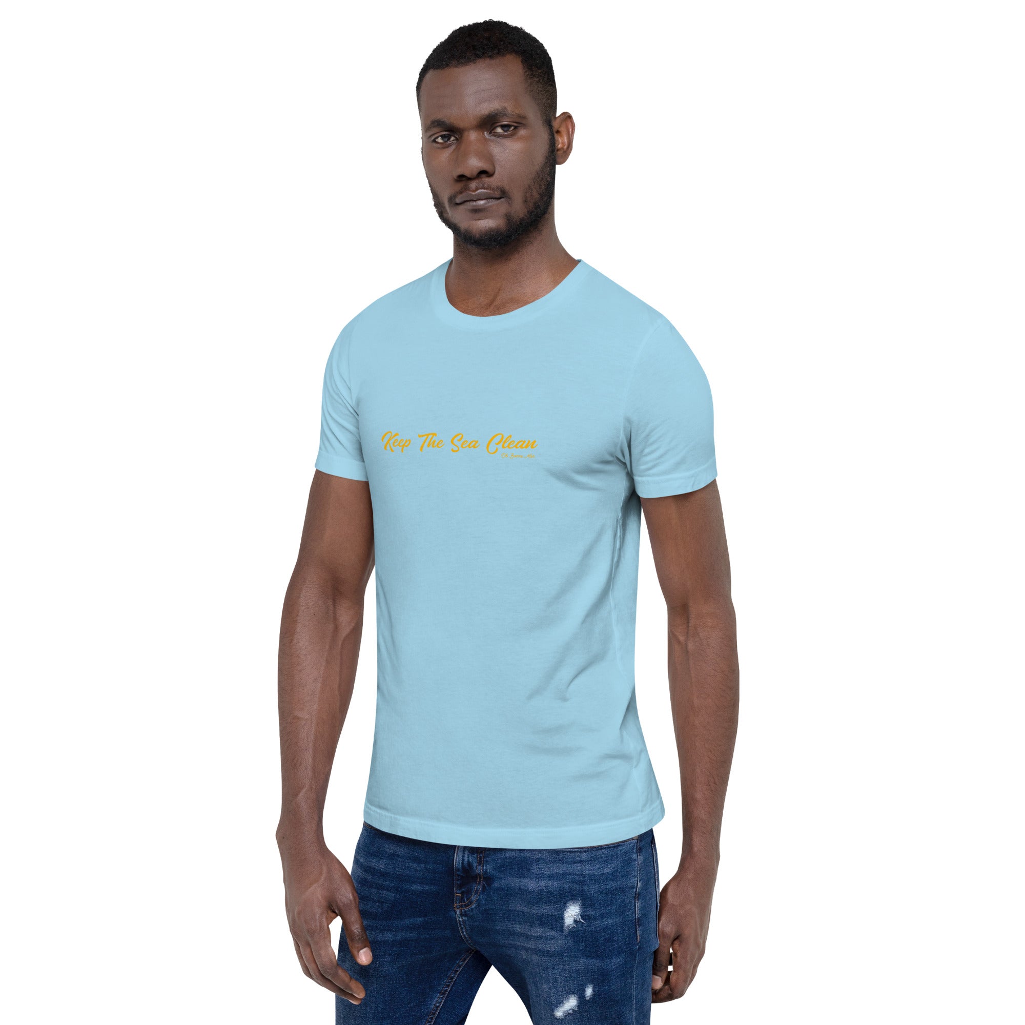 Unisex cotton t-shirt Keep The Sea Clean on bright colors