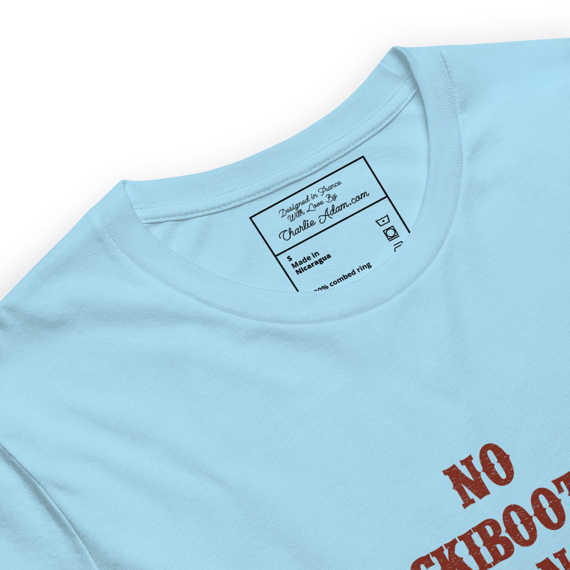 Unisex t-shirt No Skiboots on Dancefloor on light colors