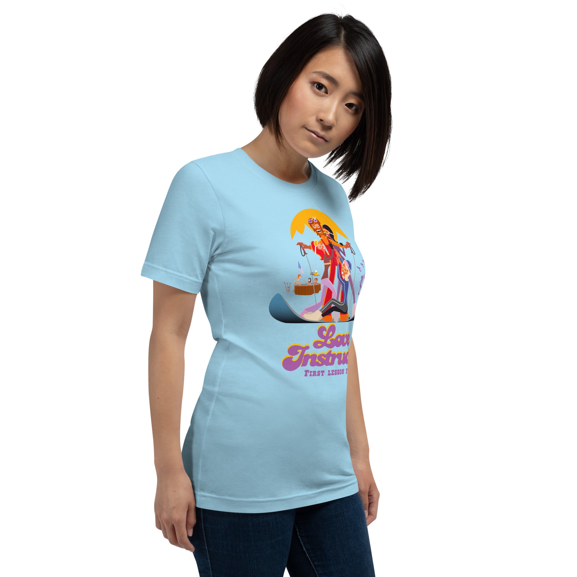 T-shirt en coton unisexe Love instructor First lesson free sur couleurs vives