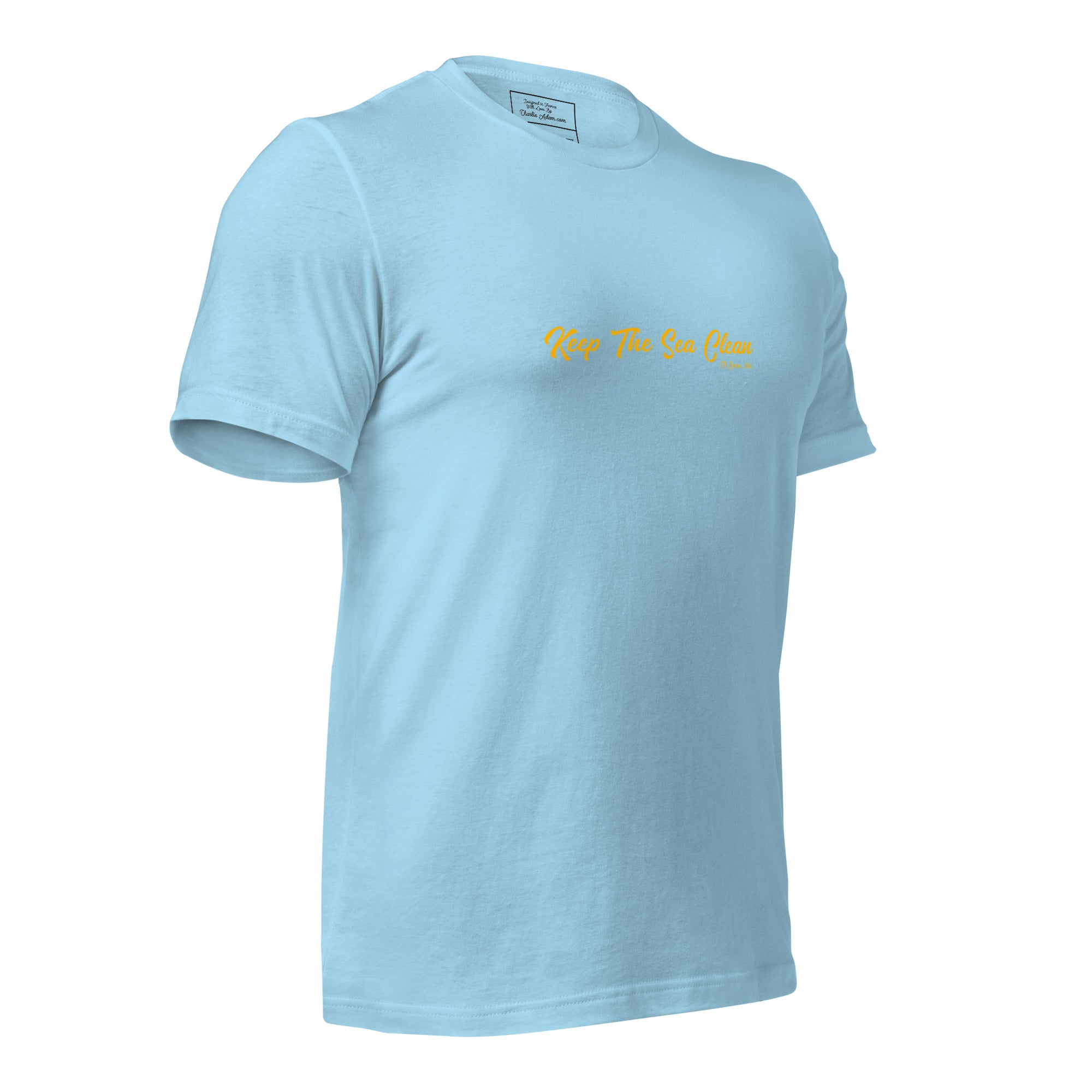 Unisex cotton t-shirt Keep The Sea Clean on bright colors