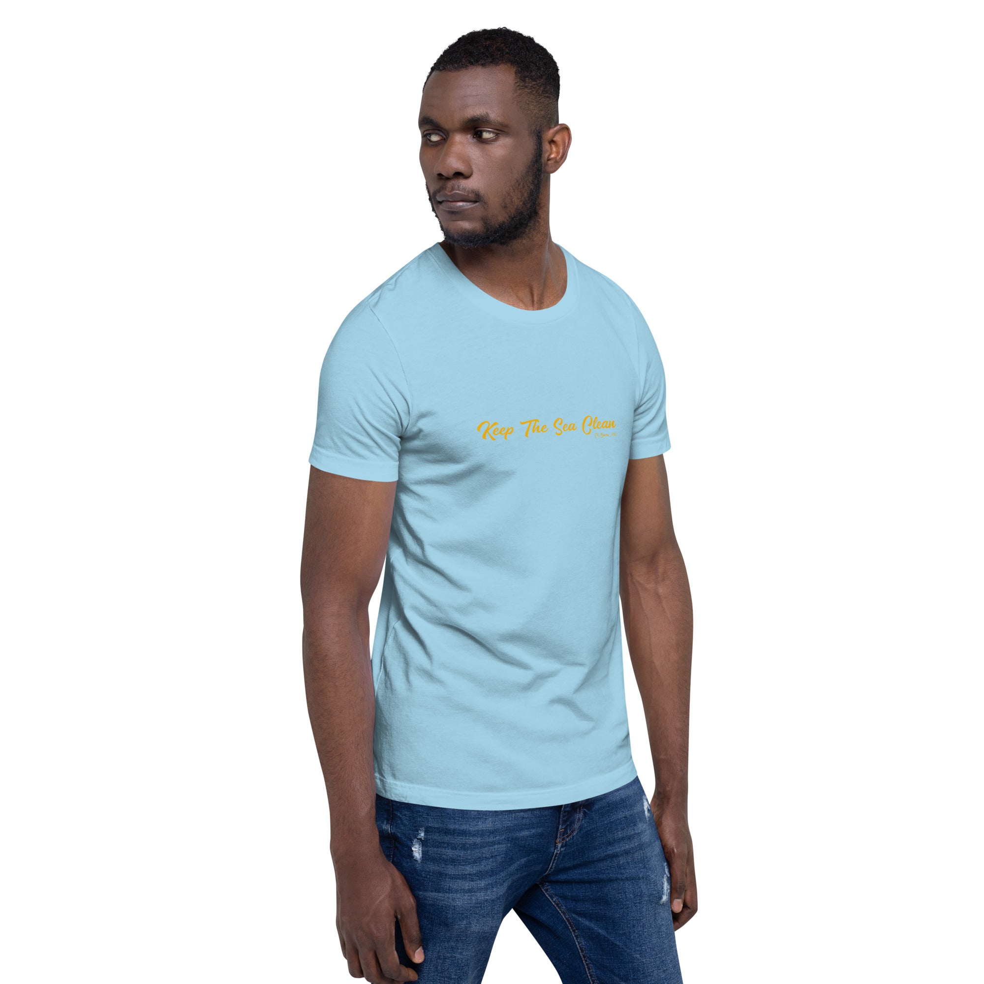 T-shirt en coton unisexe Keep The Sea Clean sur couleurs vives