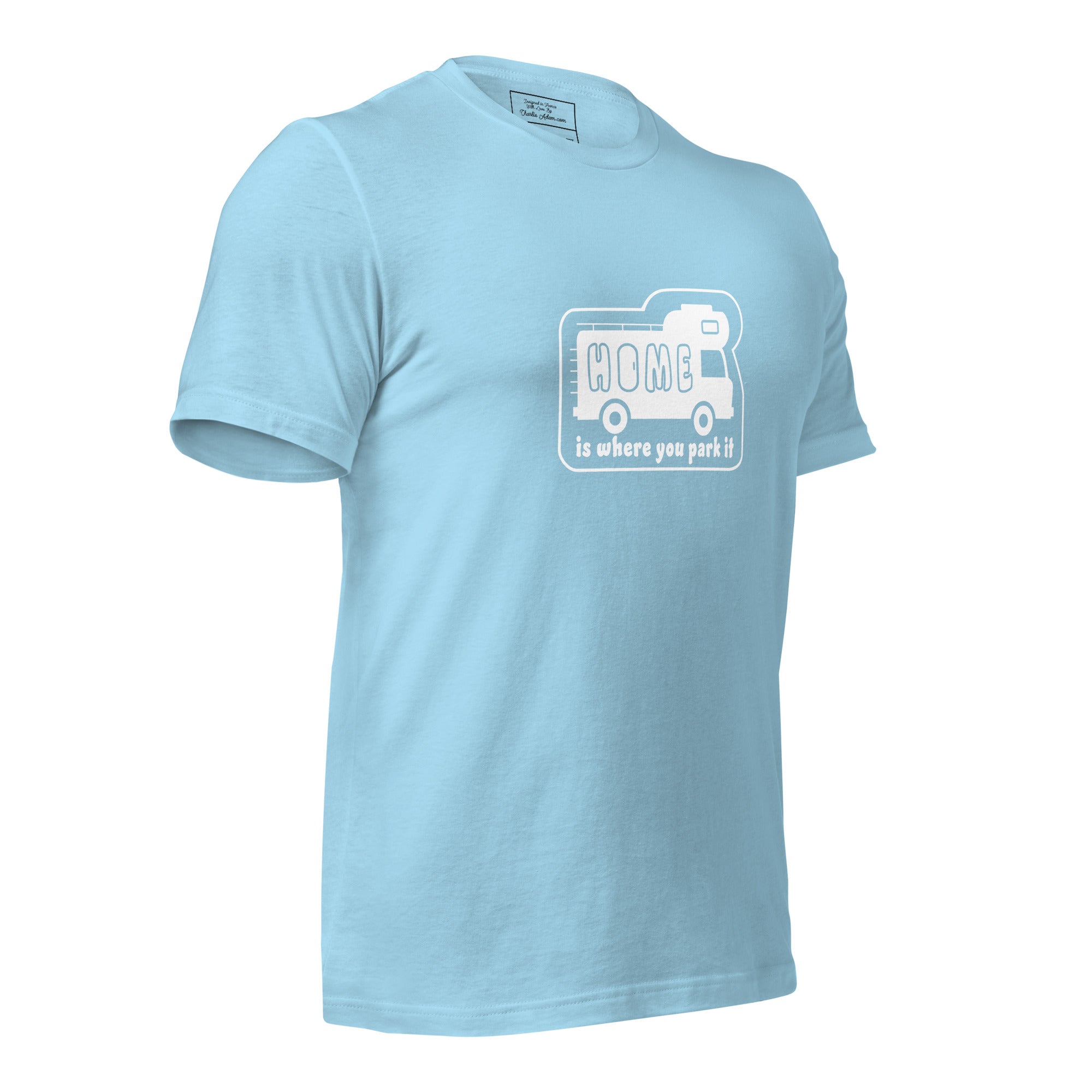 Unisex cotton t-shirt Bold Camper Van on bright colors