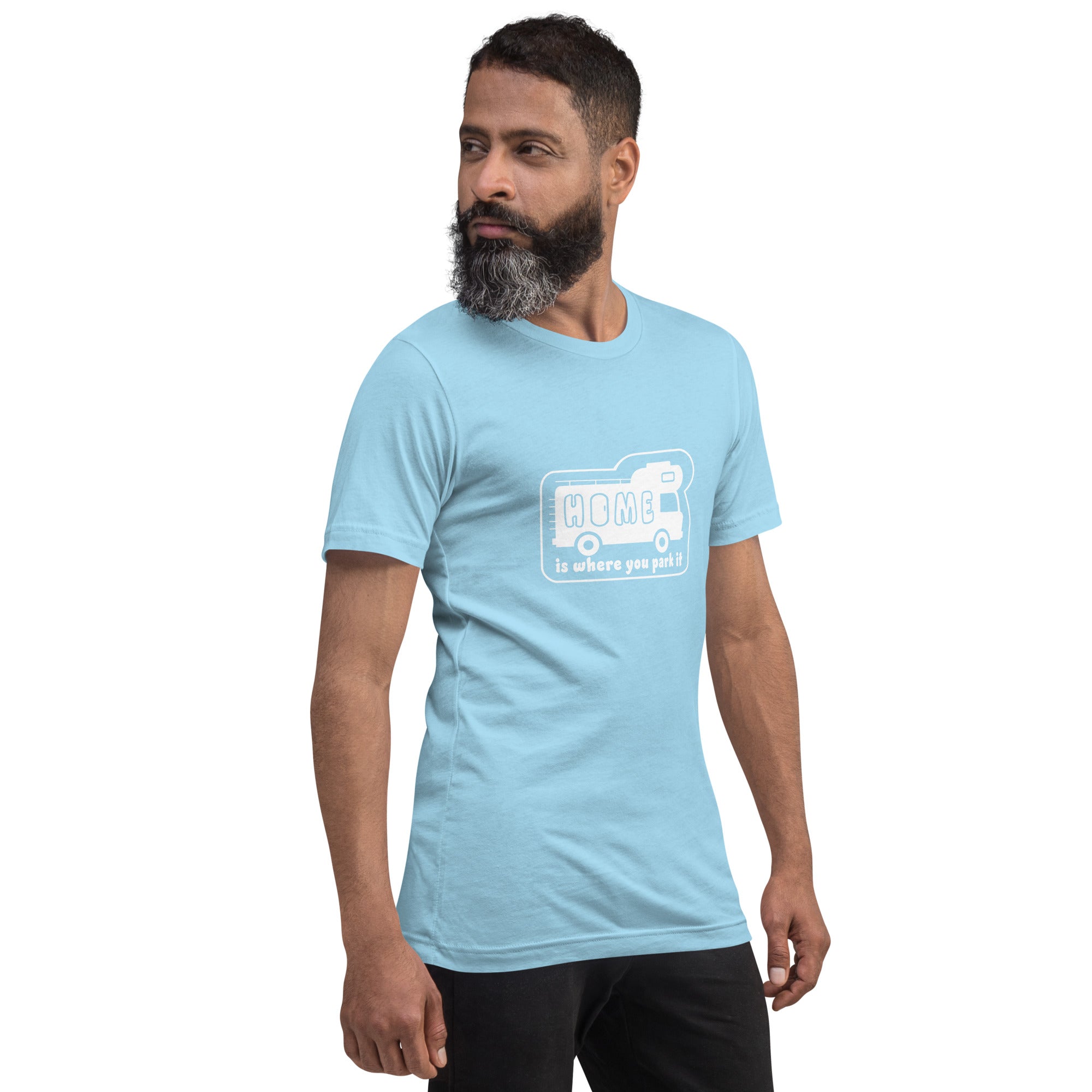 Unisex cotton t-shirt Bold Camper Van on bright colors