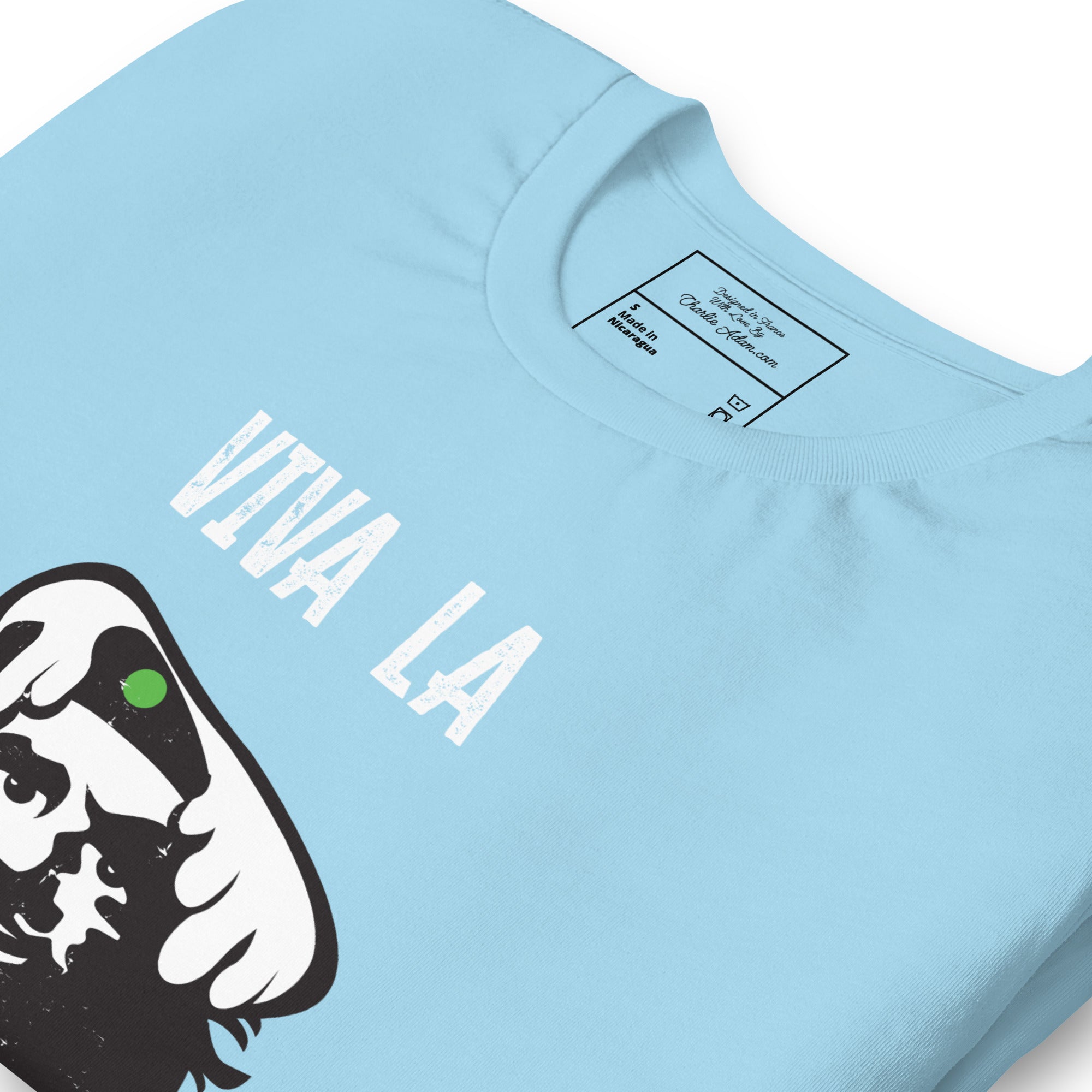 Unisex cotton t-shirt Viva la Rebolochon on bright colors