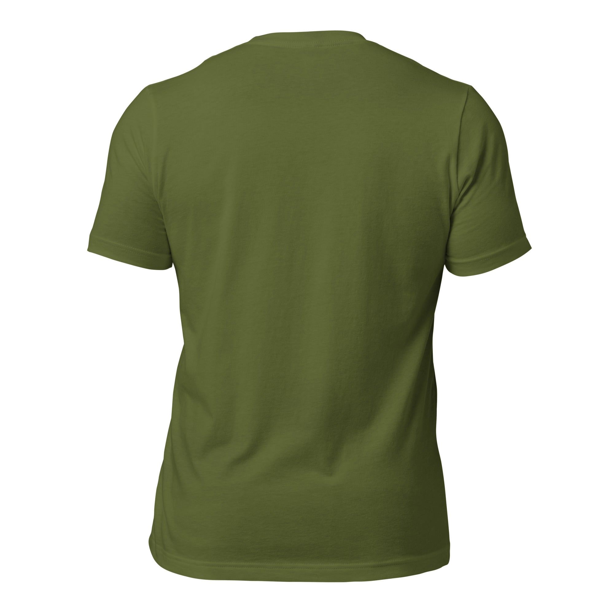 Unisex cotton t-shirt Bold Camper Van on greens