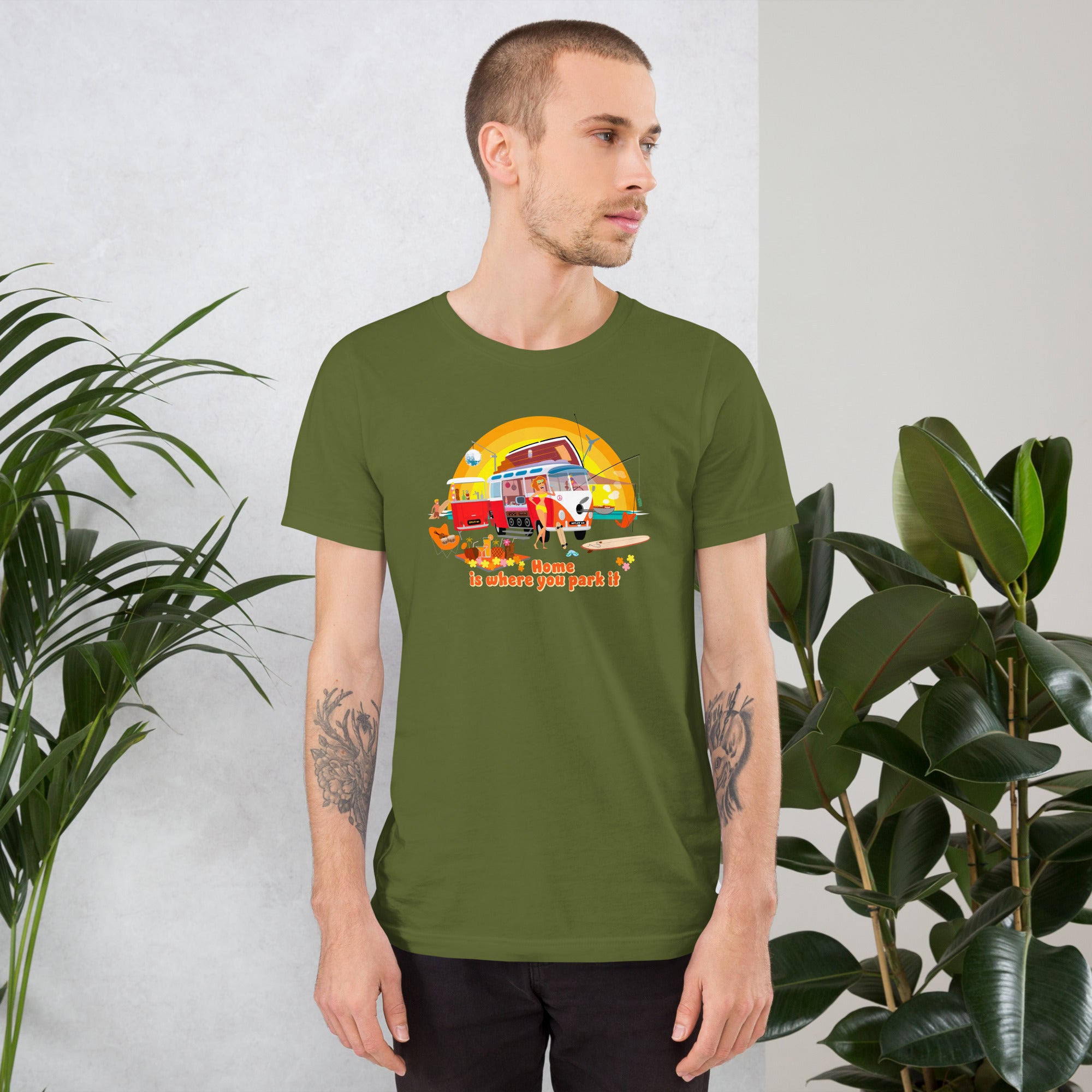 Unisex cotton t-shirt Ultra Combi on greens