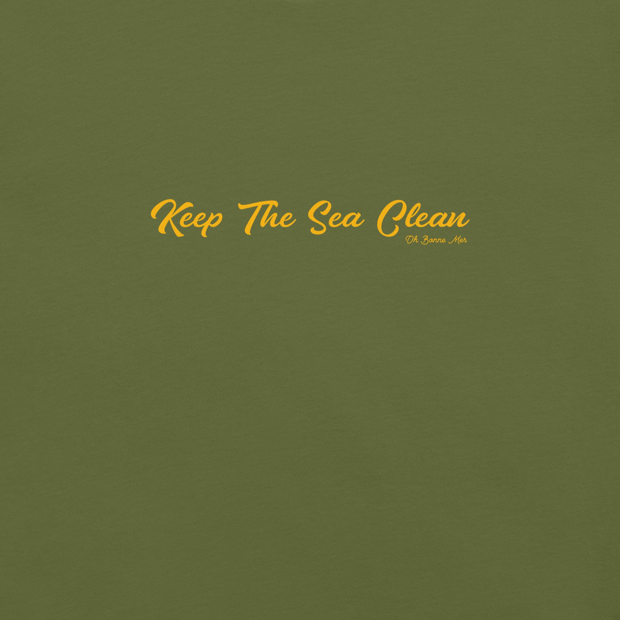 T-shirt en coton unisexe Keep The Sea Clean Gold sur verts