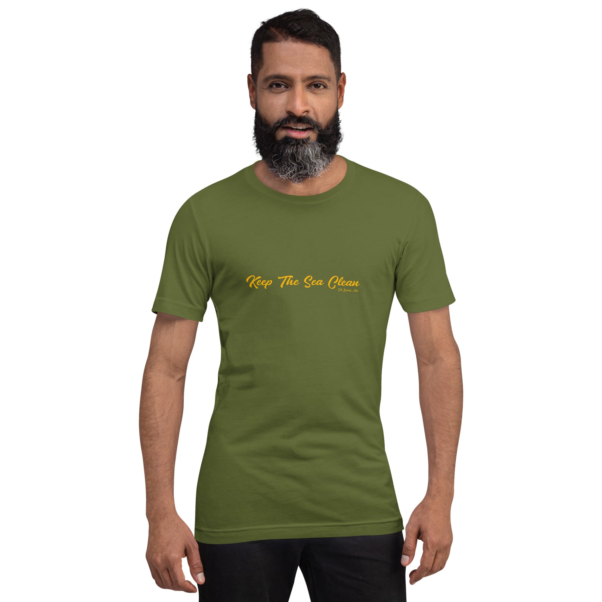 T-shirt en coton unisexe Keep The Sea Clean Gold sur verts