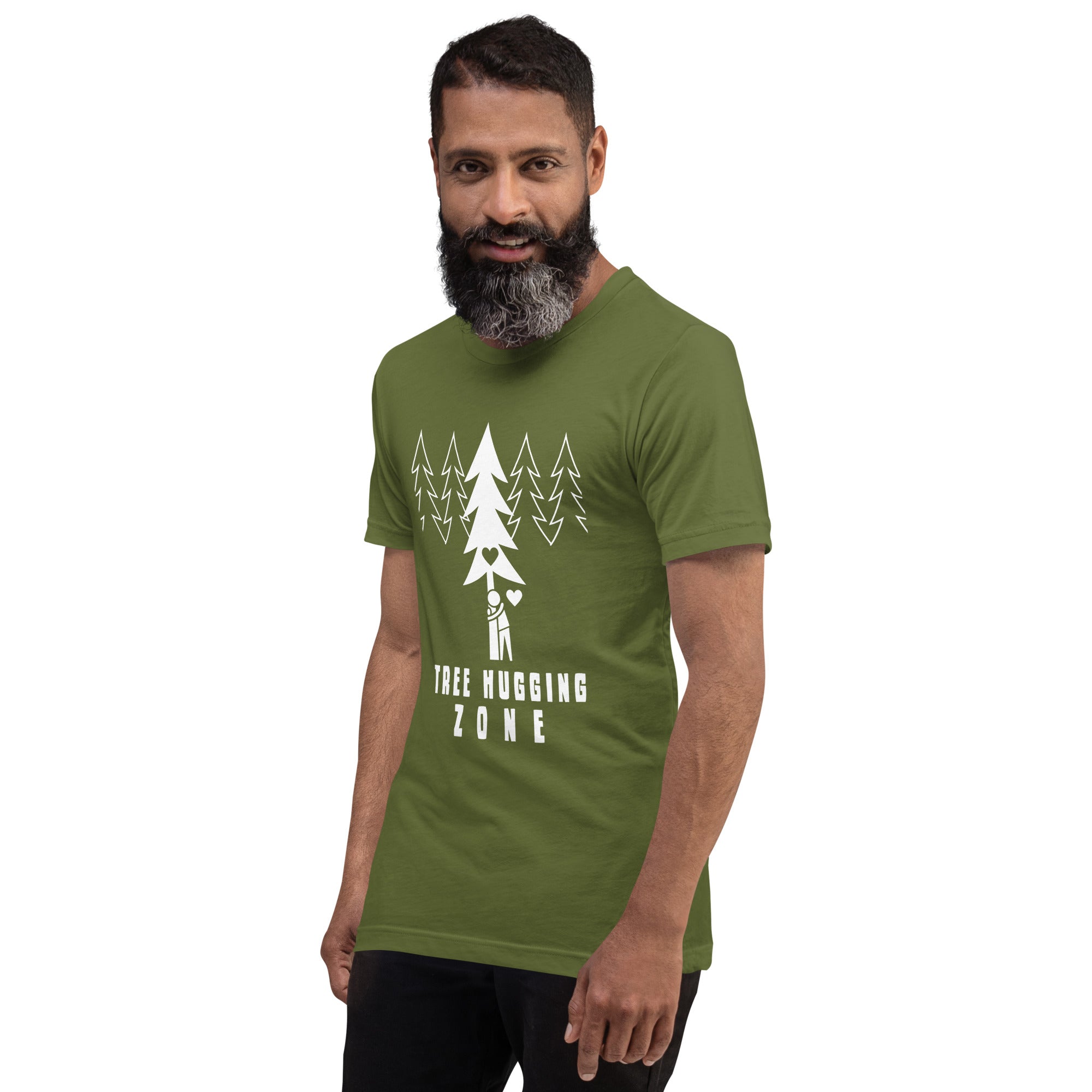 Unisex t-shirt Tree hugging zone on dark colors