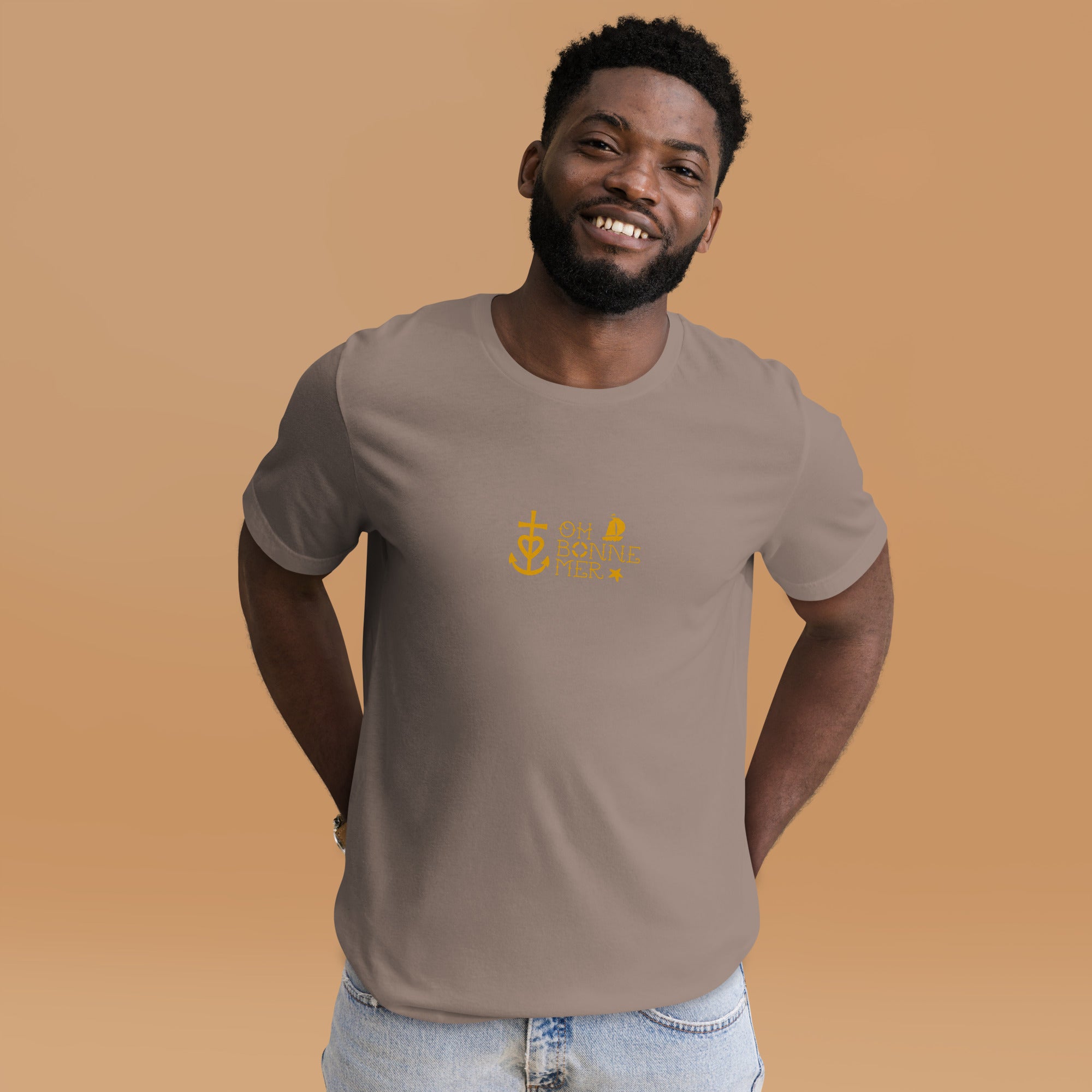 T-shirt en coton unisexe Oh Bonne Mer 2 sur couleurs foncées