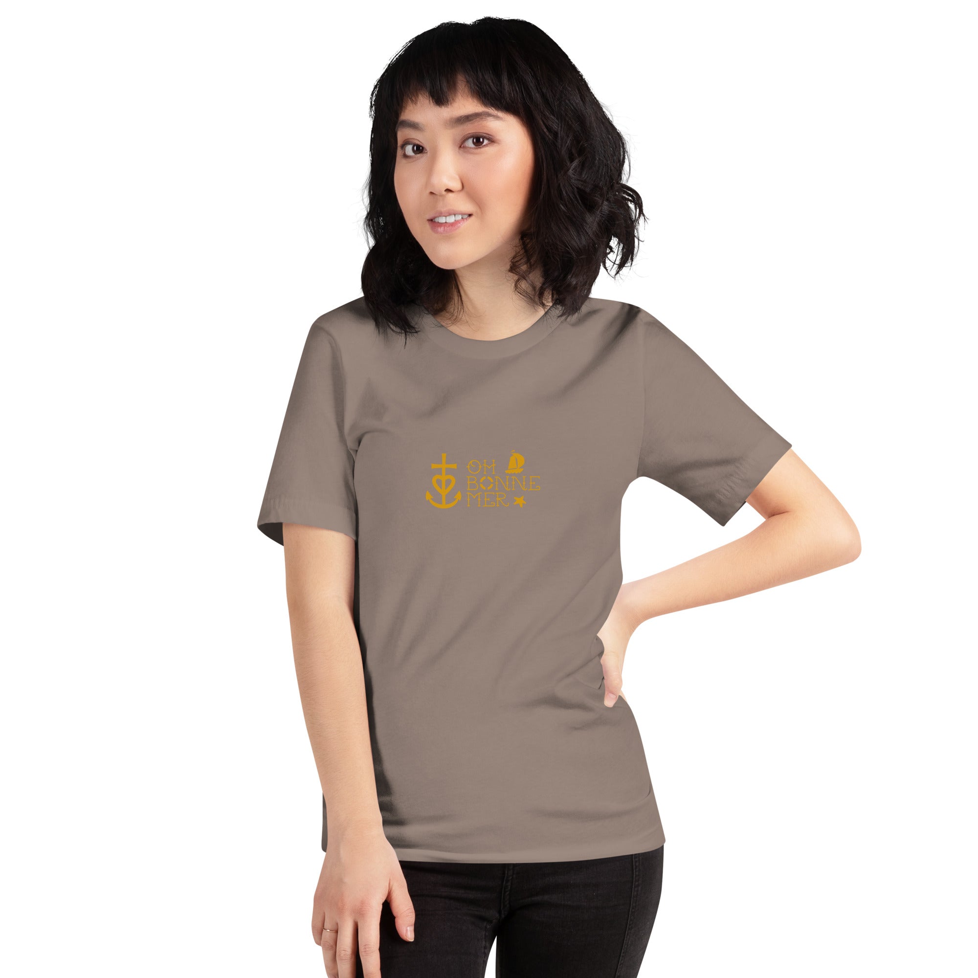 T-shirt en coton unisexe Oh Bonne Mer 2 sur couleurs foncées