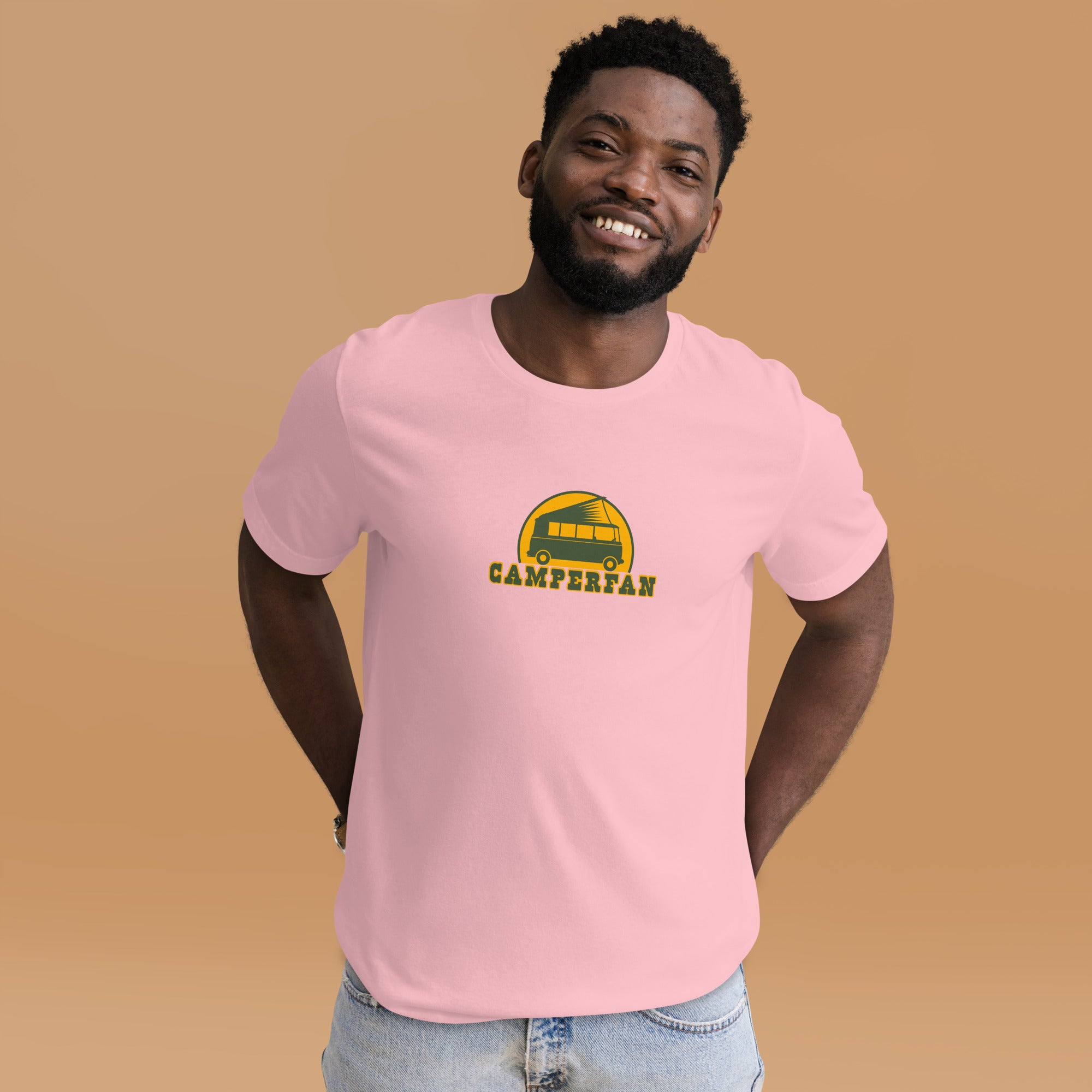 Unisex cotton t-shirt Camperfan on light colors